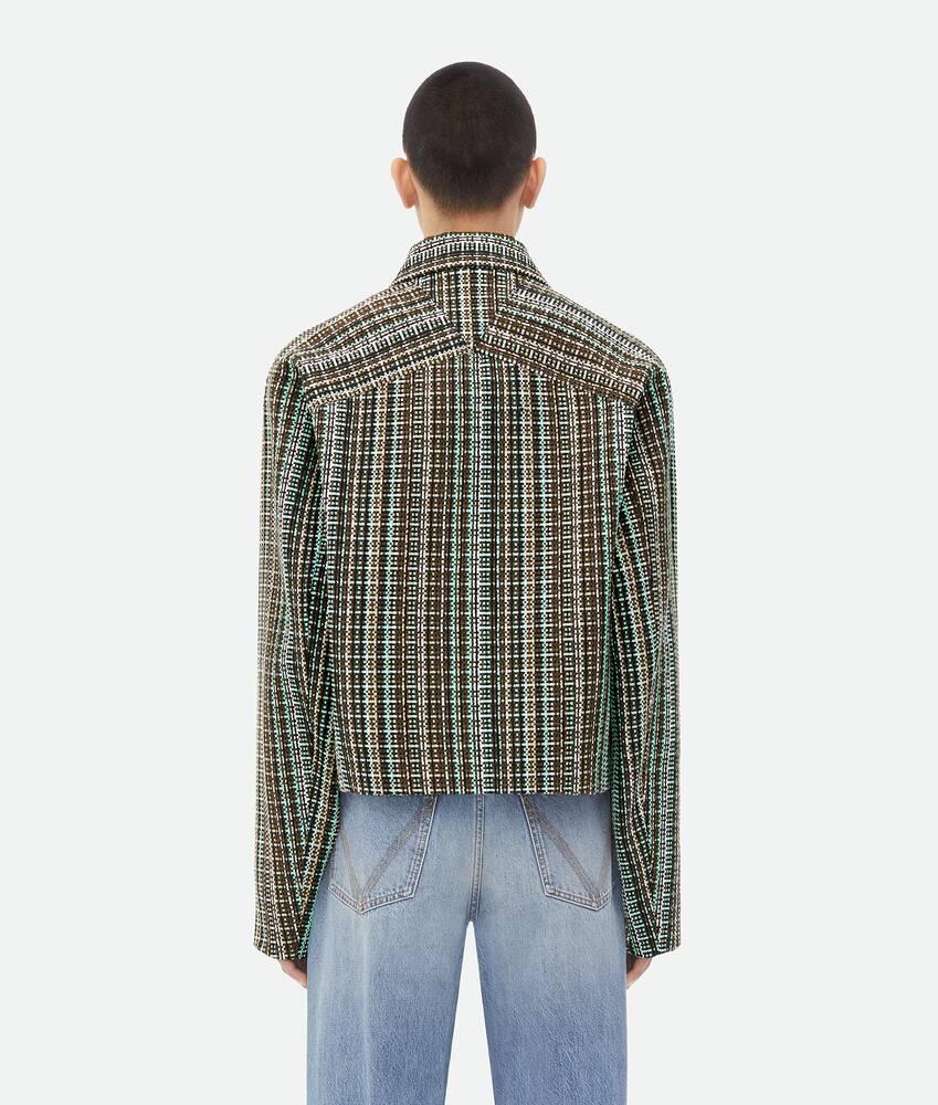 Men's Cotton Check Jacket in Black/brown/mint Product Image