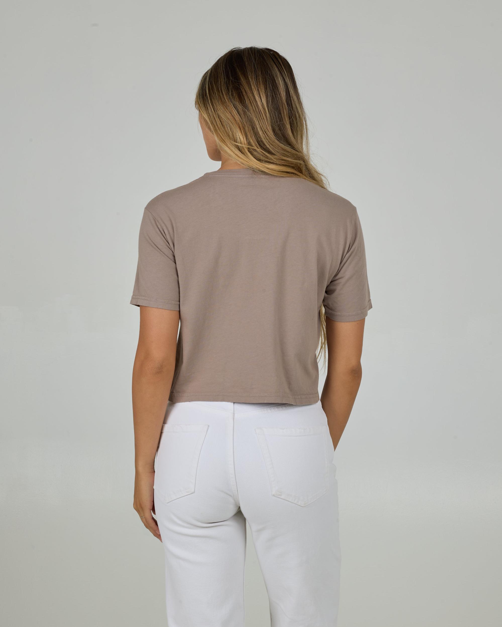 Even Keel Crop Tee - Taupe Female Product Image