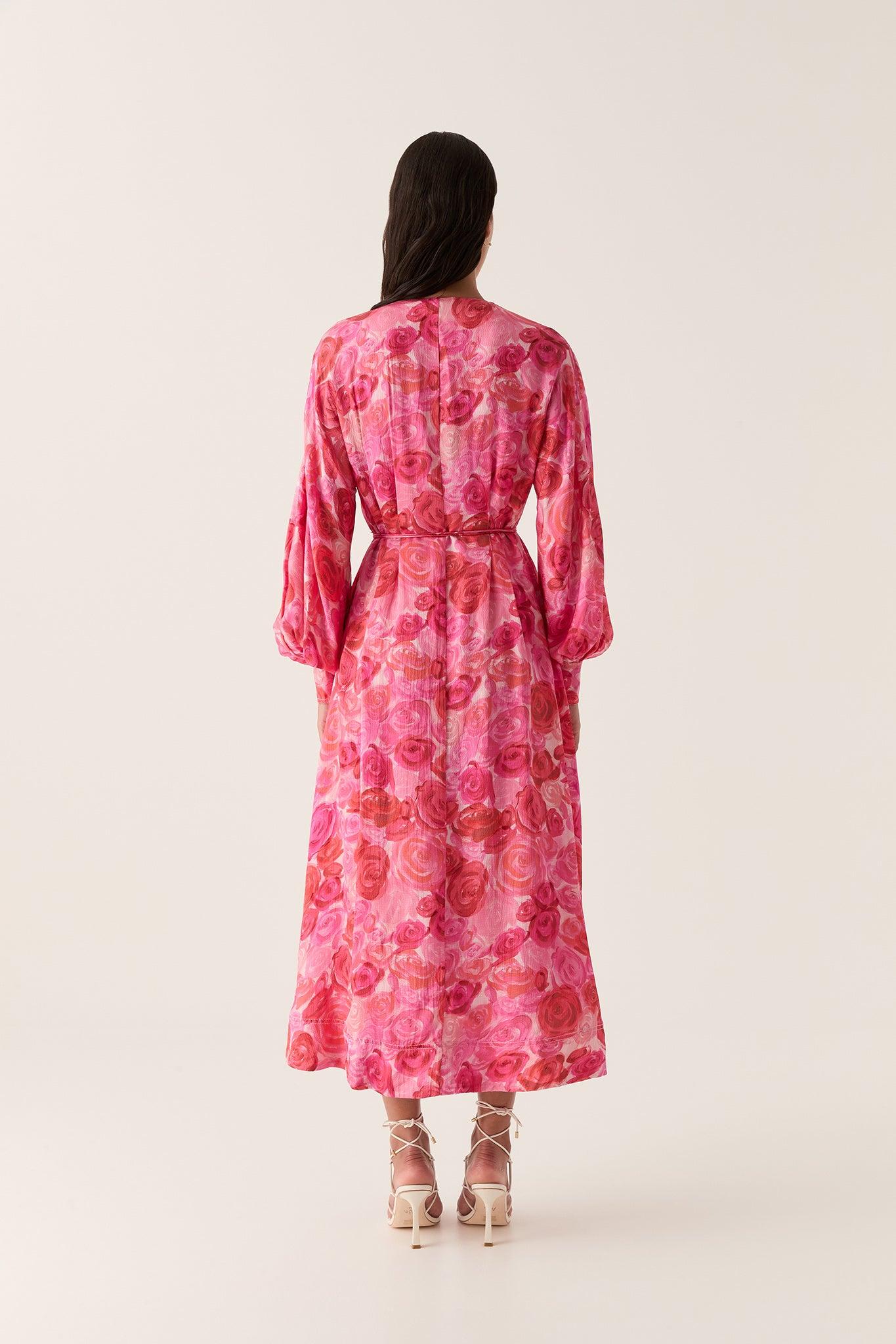 Tinley Wrap Front Midi Dress Product Image