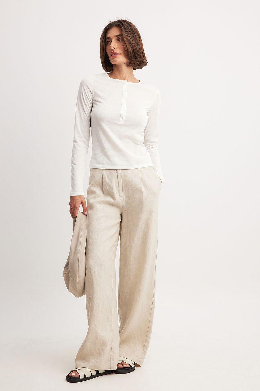 Long Sleeve Button Top Product Image