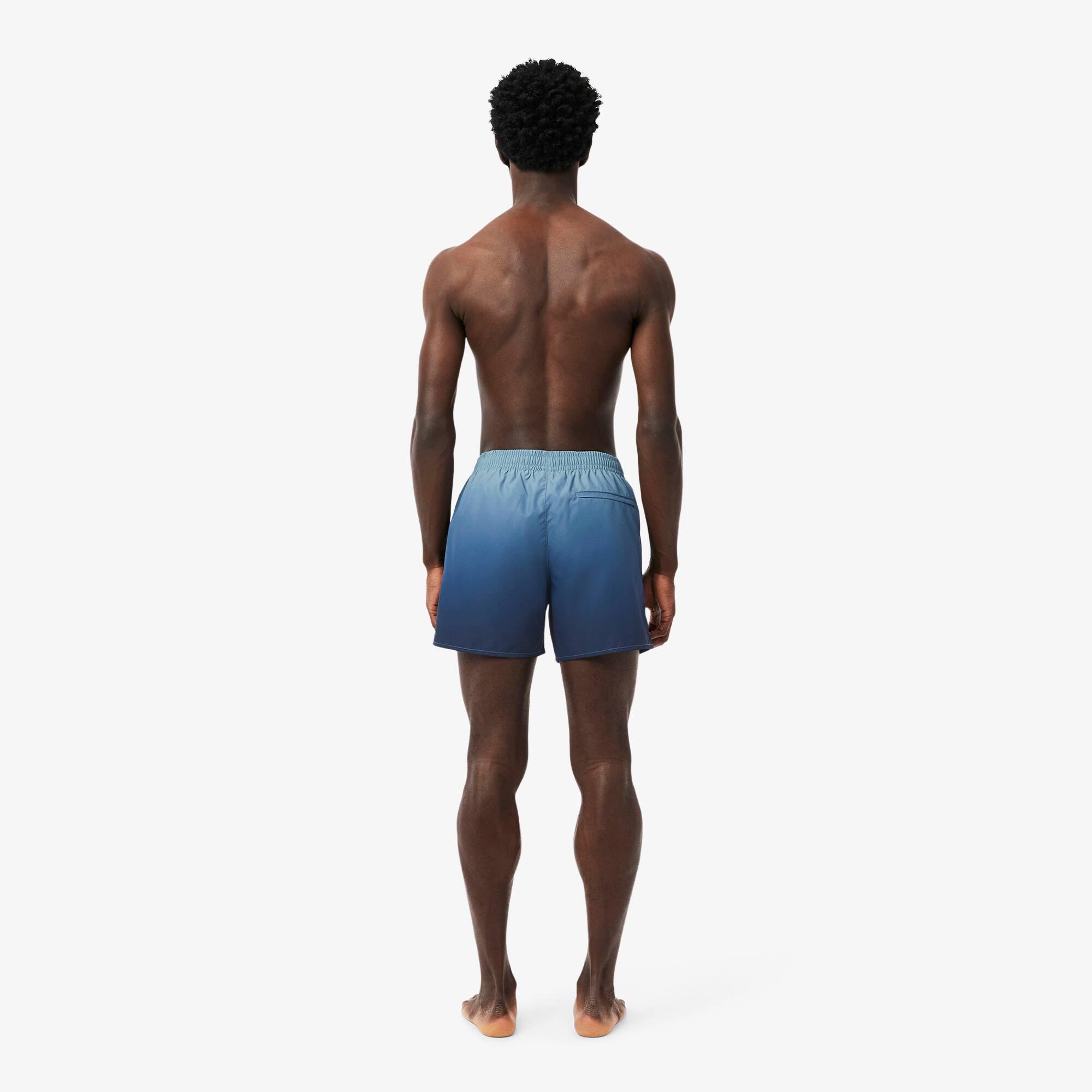 Short Ombré Print Swim Trunks Product Image