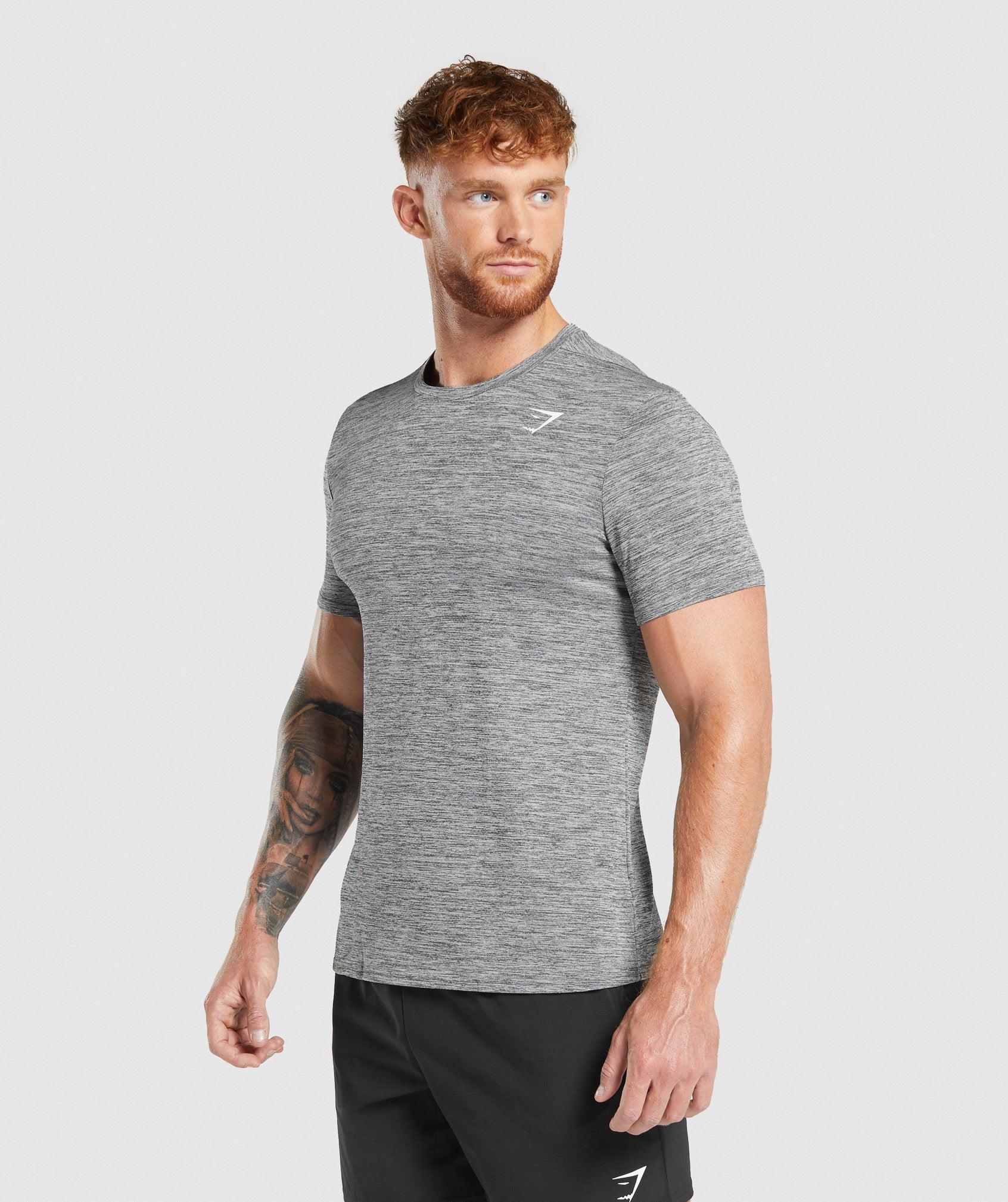 Gymshark Arrival Marl T-Shirt - Silhouette Grey/Light Grey Marl Male Product Image