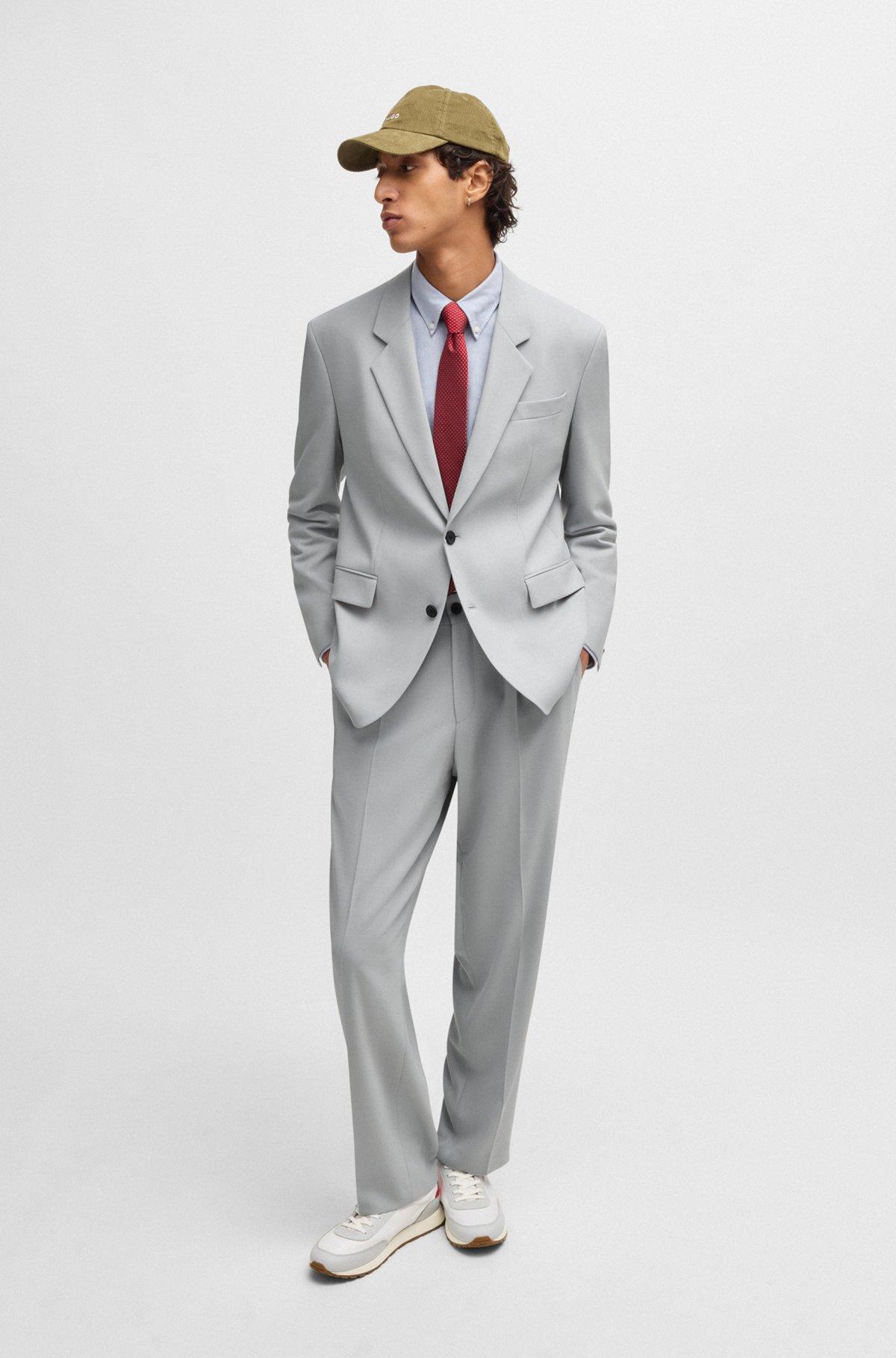 Modern-fit trousers in stretch twill with front crease Product Image