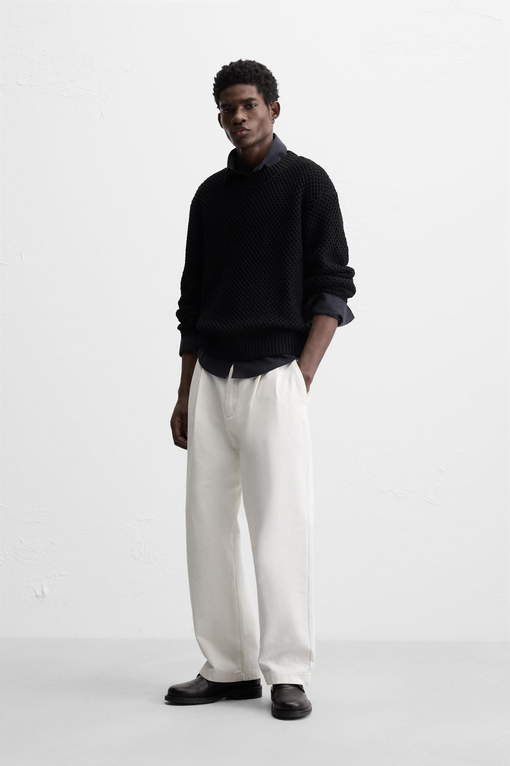 STRUCTURED OPENWORK SWEATER Product Image