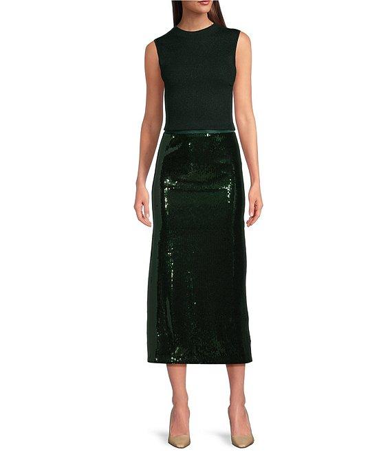 Hugo Boss Fusoni Woven Mock Neck Sleeveless Top Product Image