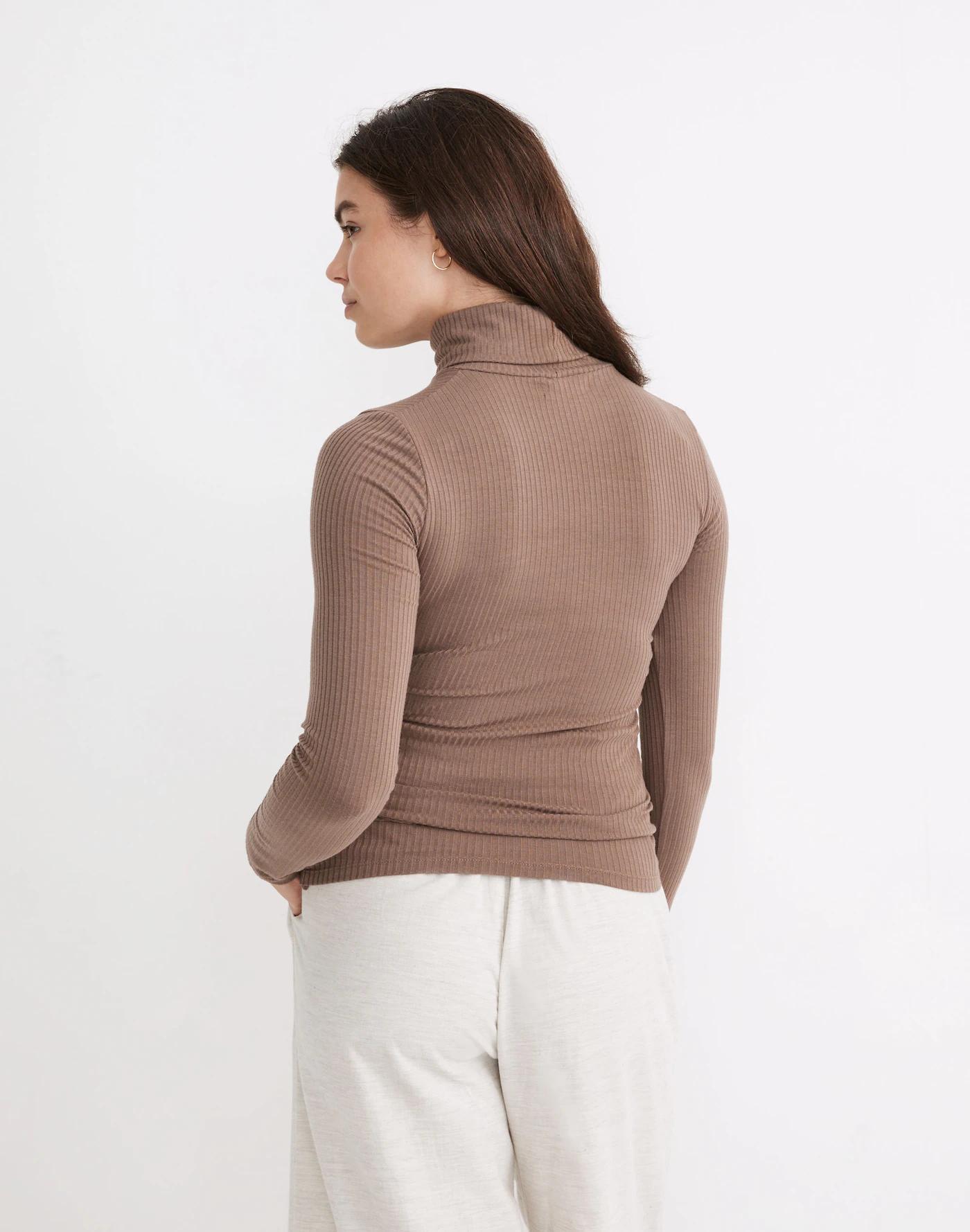 Ribbed Turtleneck Top Product Image