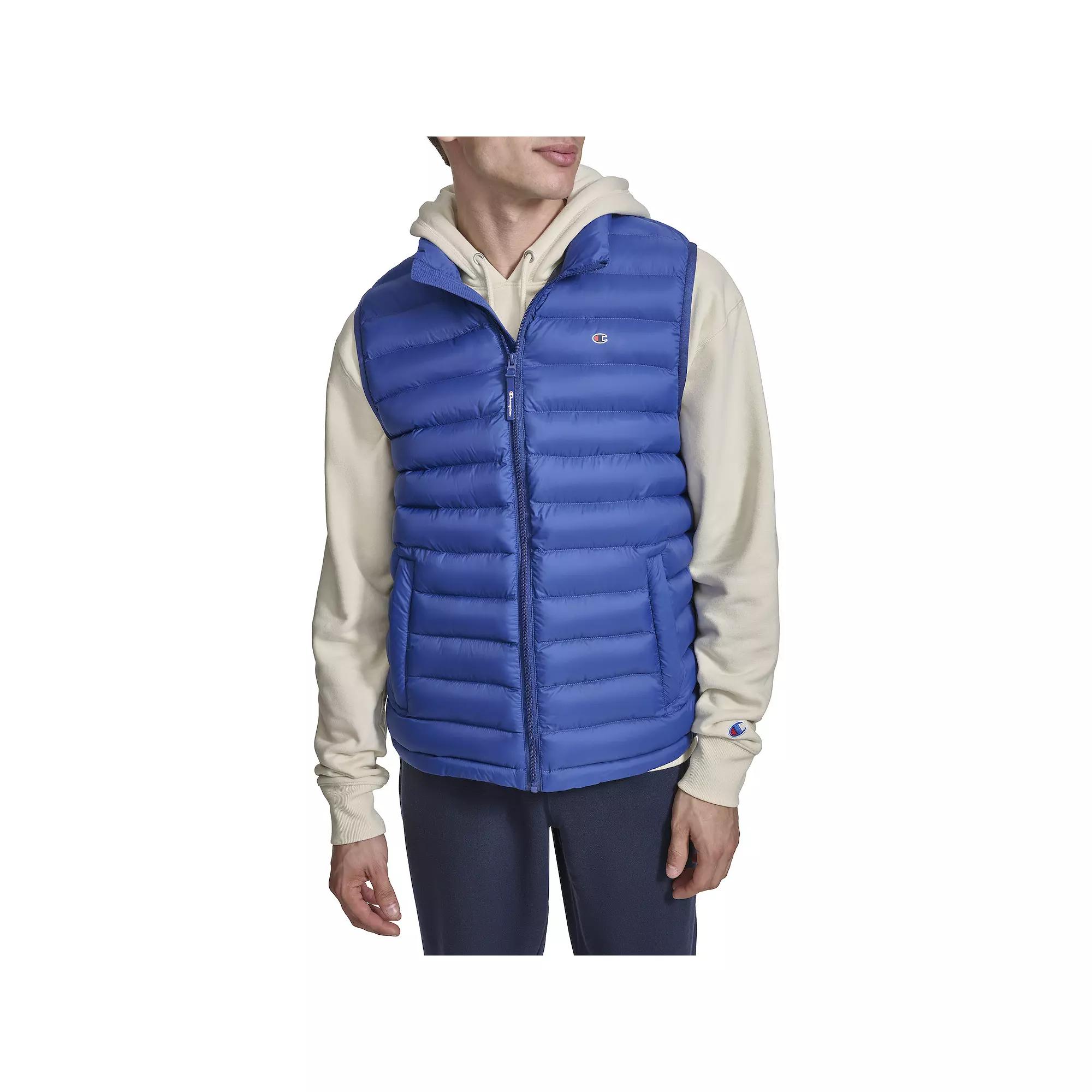 Men's Champion® Packable Puffer Vest, Size: XL, Blue Product Image