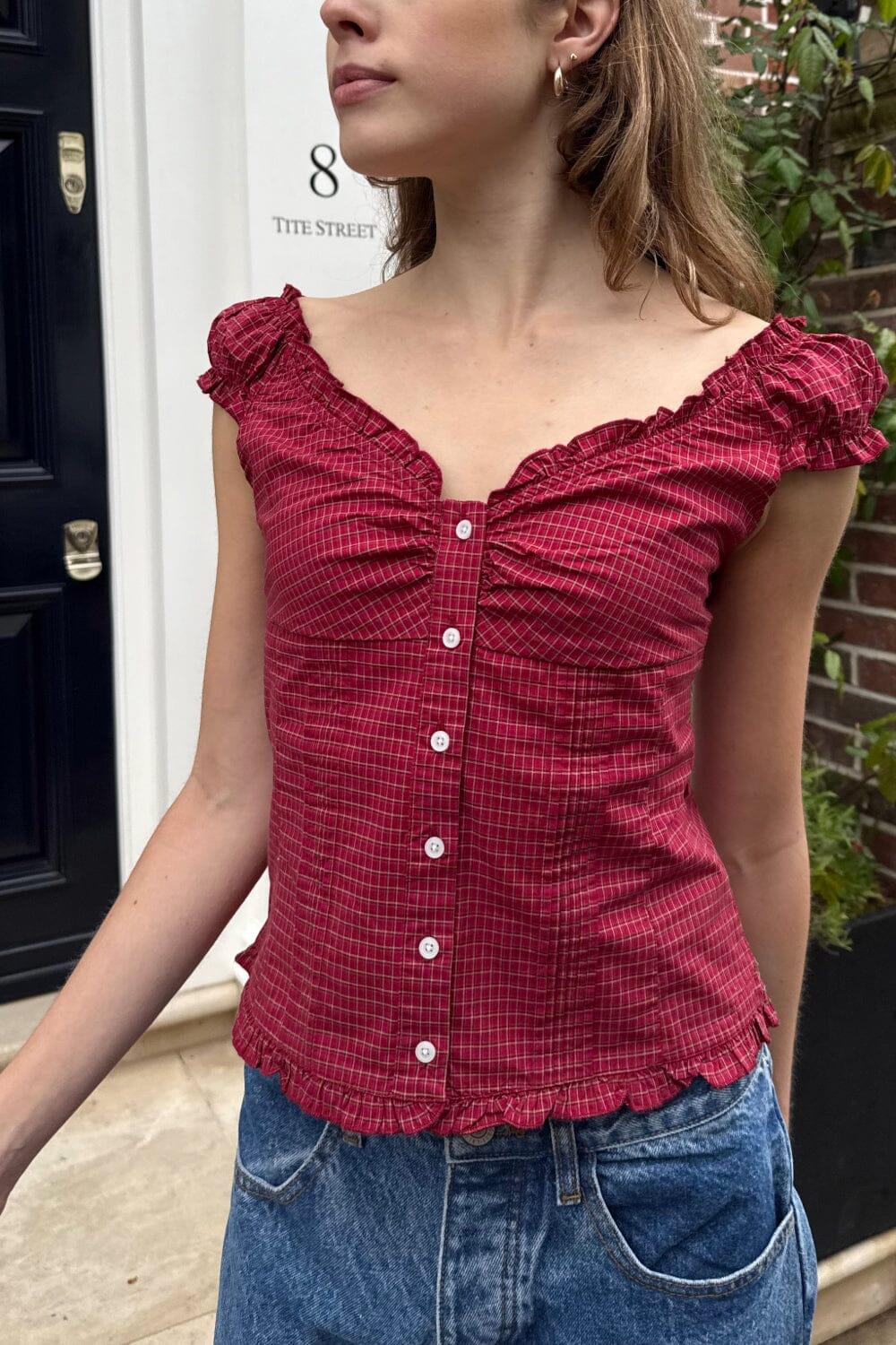 Elena Plaid Top Product Image