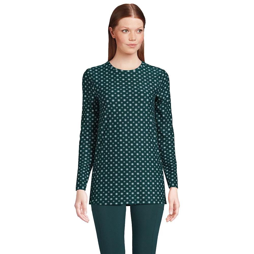 Petite Lands' End Long Sleeve Performance Crew Neck Tunic, Women's,  Product Image