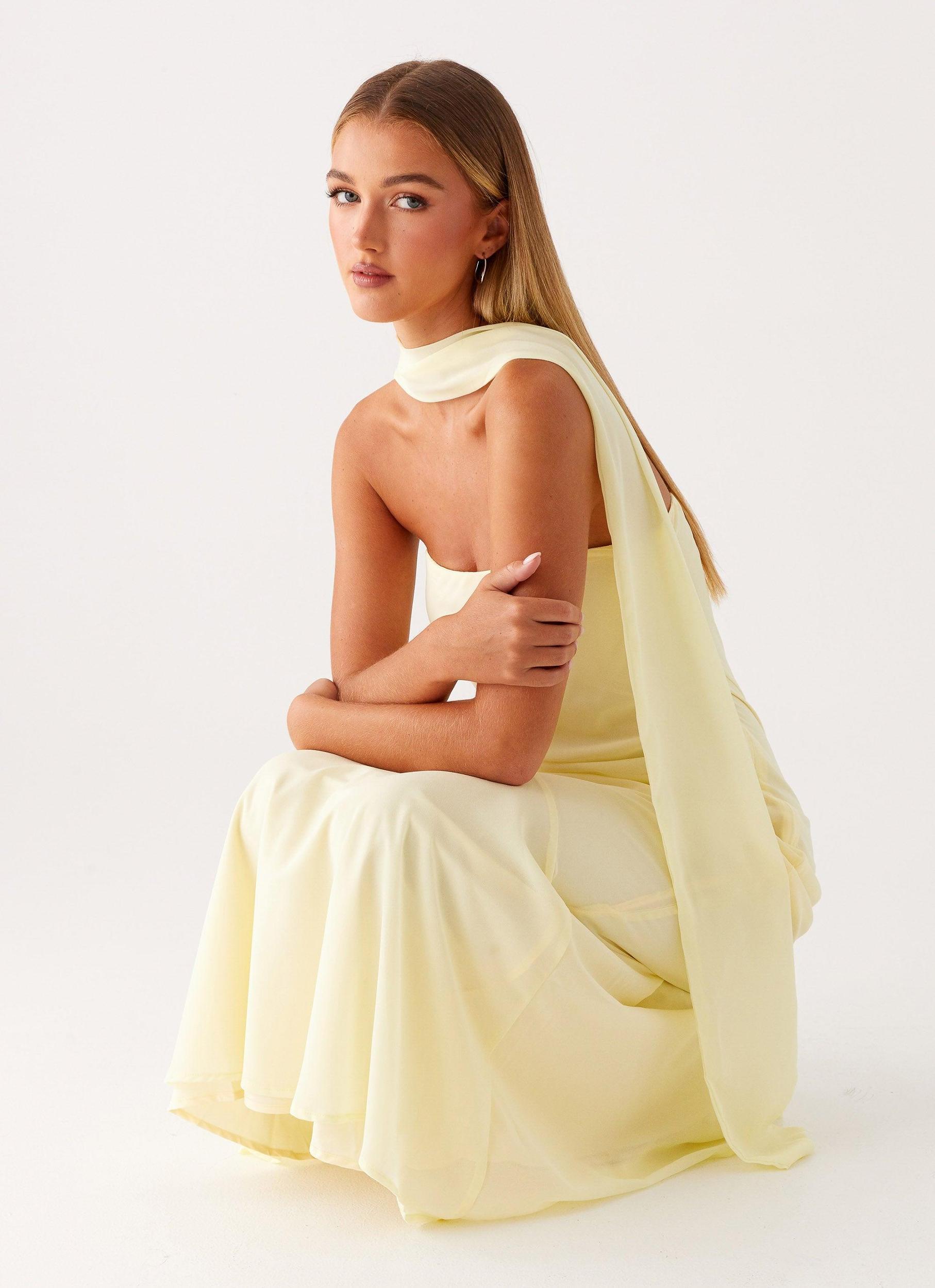 Under The Pagoda Maxi Dress - Yellow Product Image