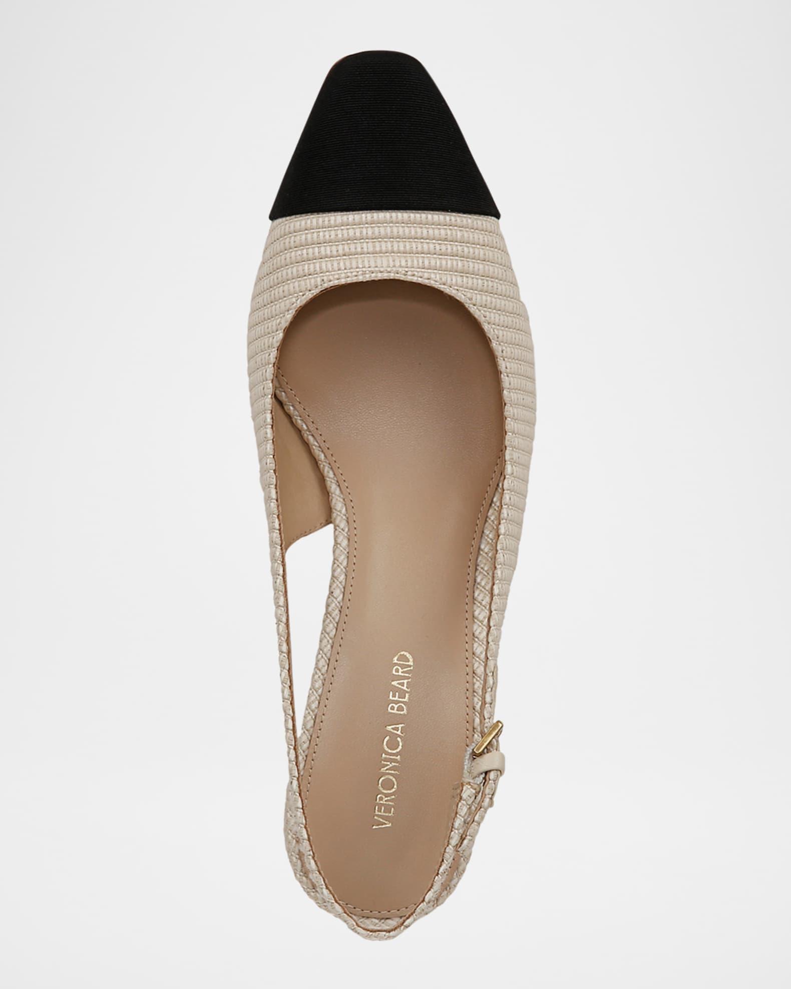 Cecile Bicolor Cap-Toe Slingback Pumps Product Image