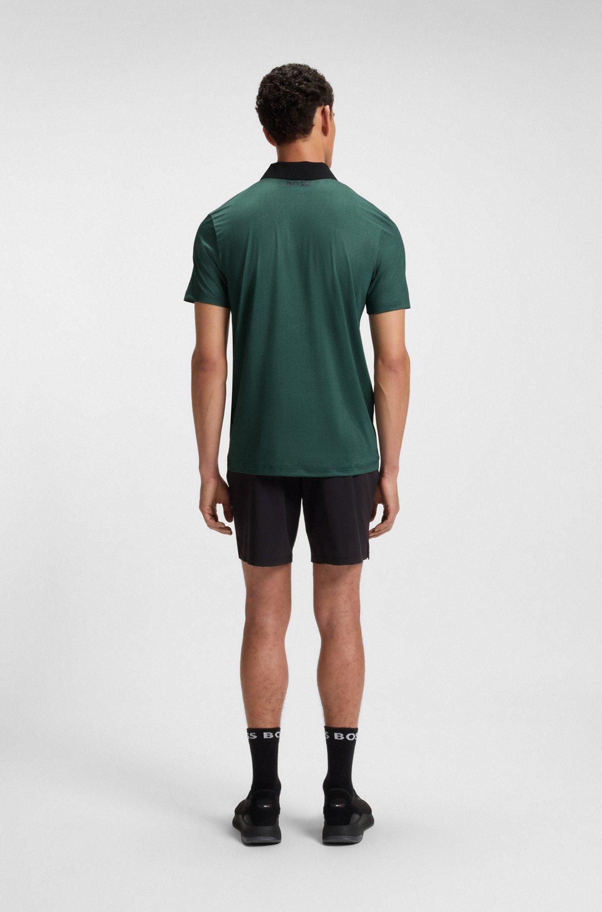 Stretch-cotton slim-fit polo shirt with printed logo Product Image