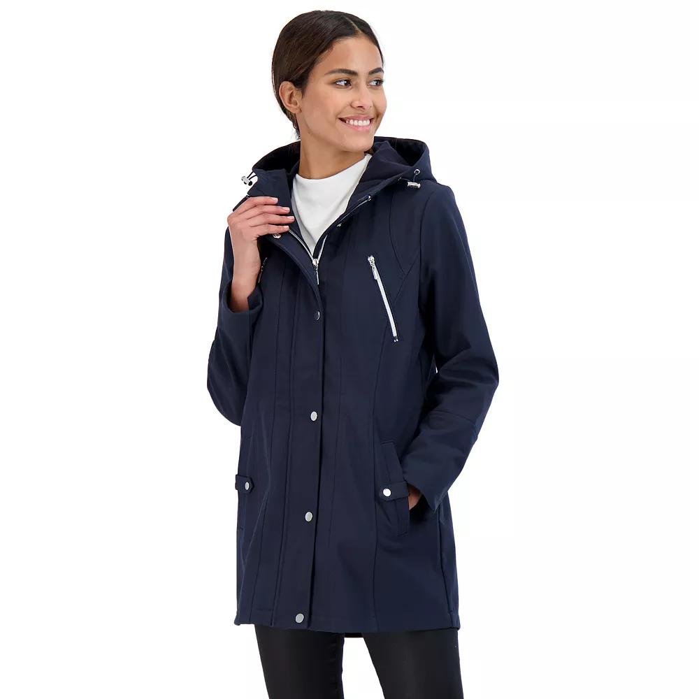 Women's Sebby Collection Hood Water-Resistant Anorak Jacket,  Product Image