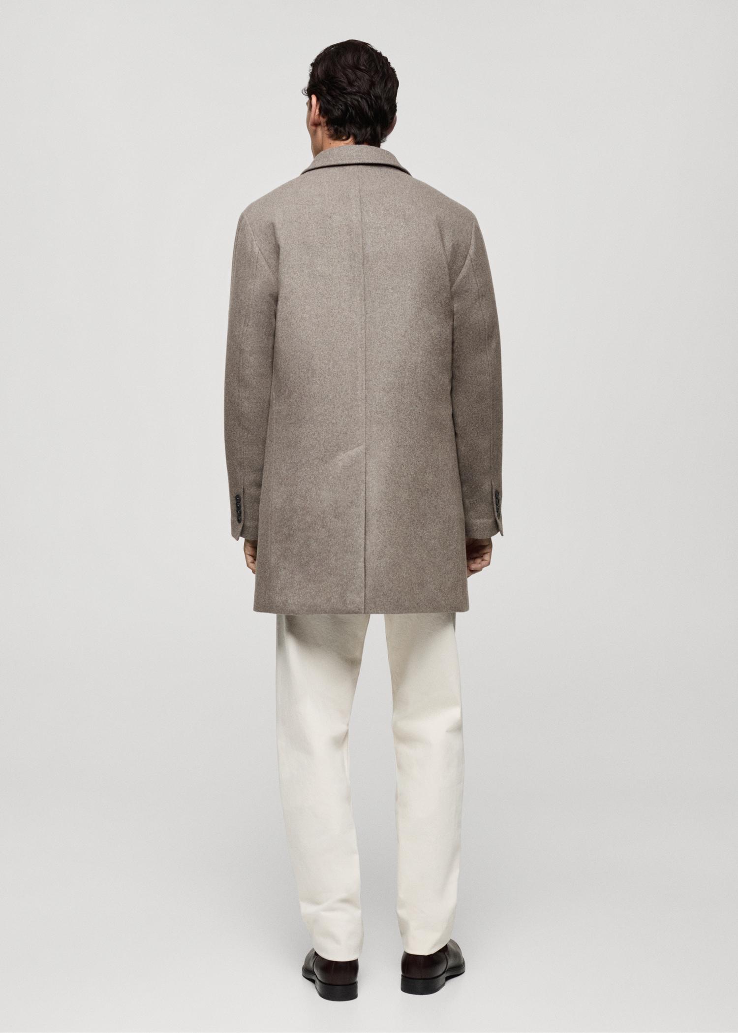 Quilted wool inner coat - Men | MANGO USA Product Image