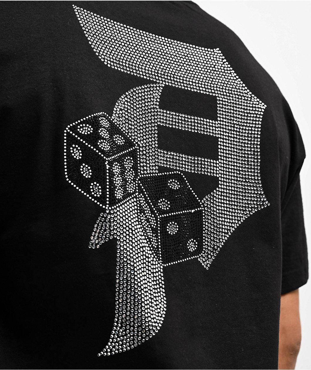 Primitive Dice Rhinestone Heavyweight Black T-Shirt Product Image