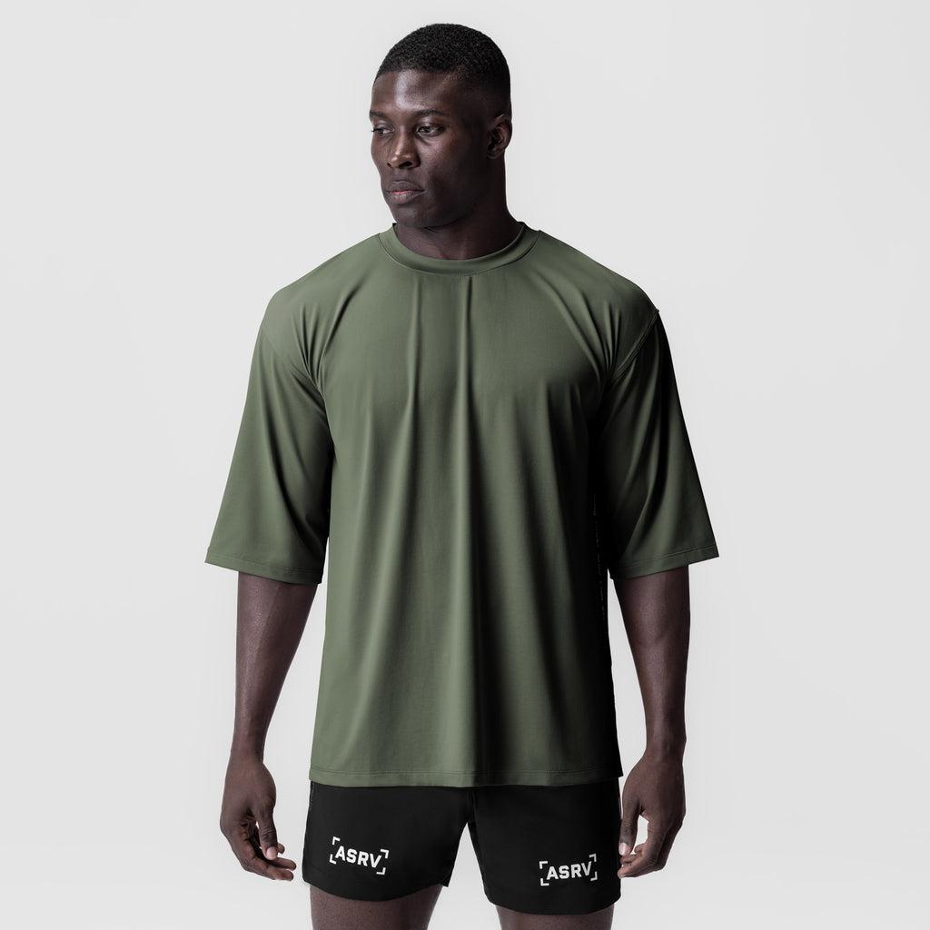 0841. 3D-Lite® 2.0 Lycra® 3/4-Sleeve Oversized Tee - Olive "OTWR" Product Image
