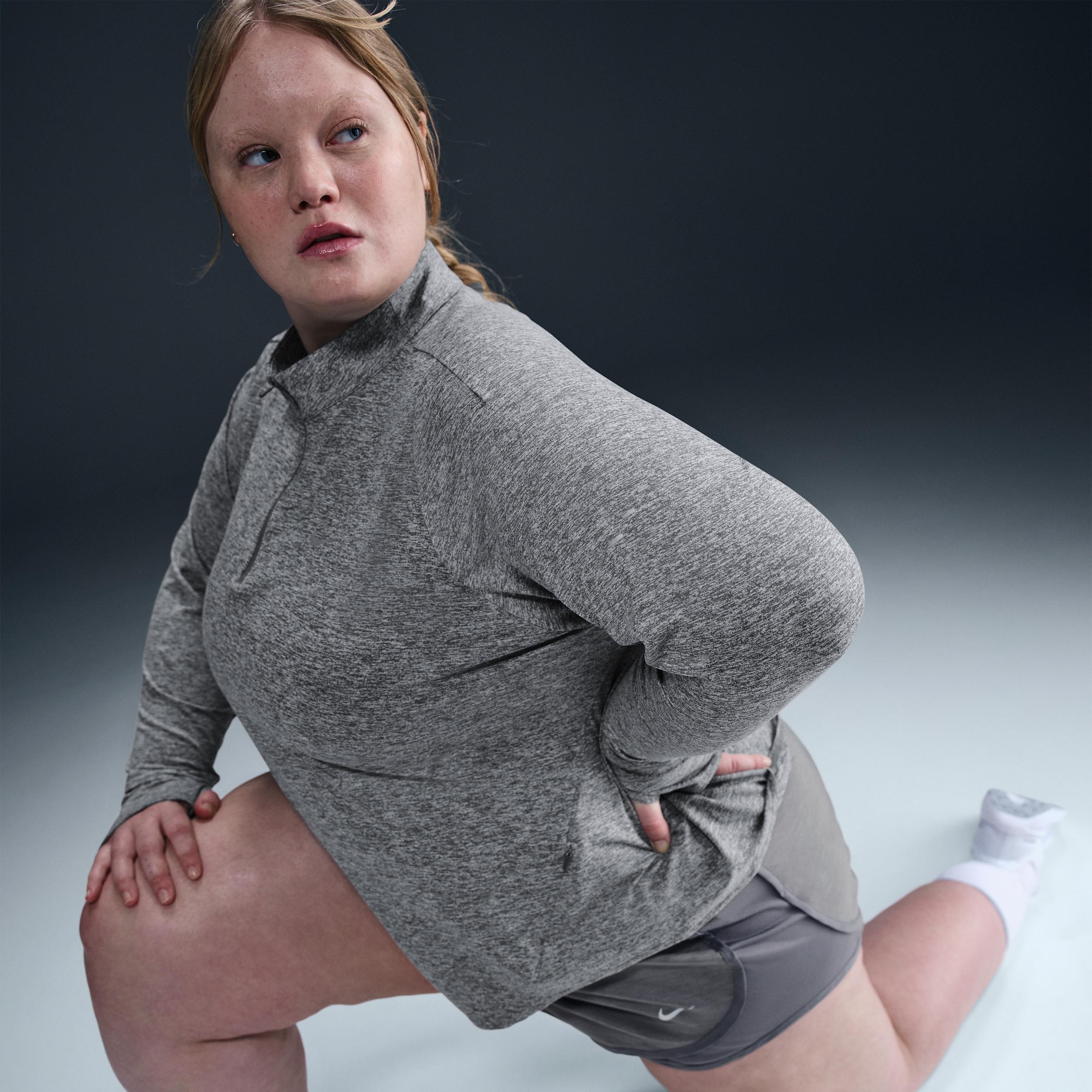 Nike Womens Swift Dri-FIT UV 1/4-Zip Running Top (Plus Size) | HQ0501-010 Product Image