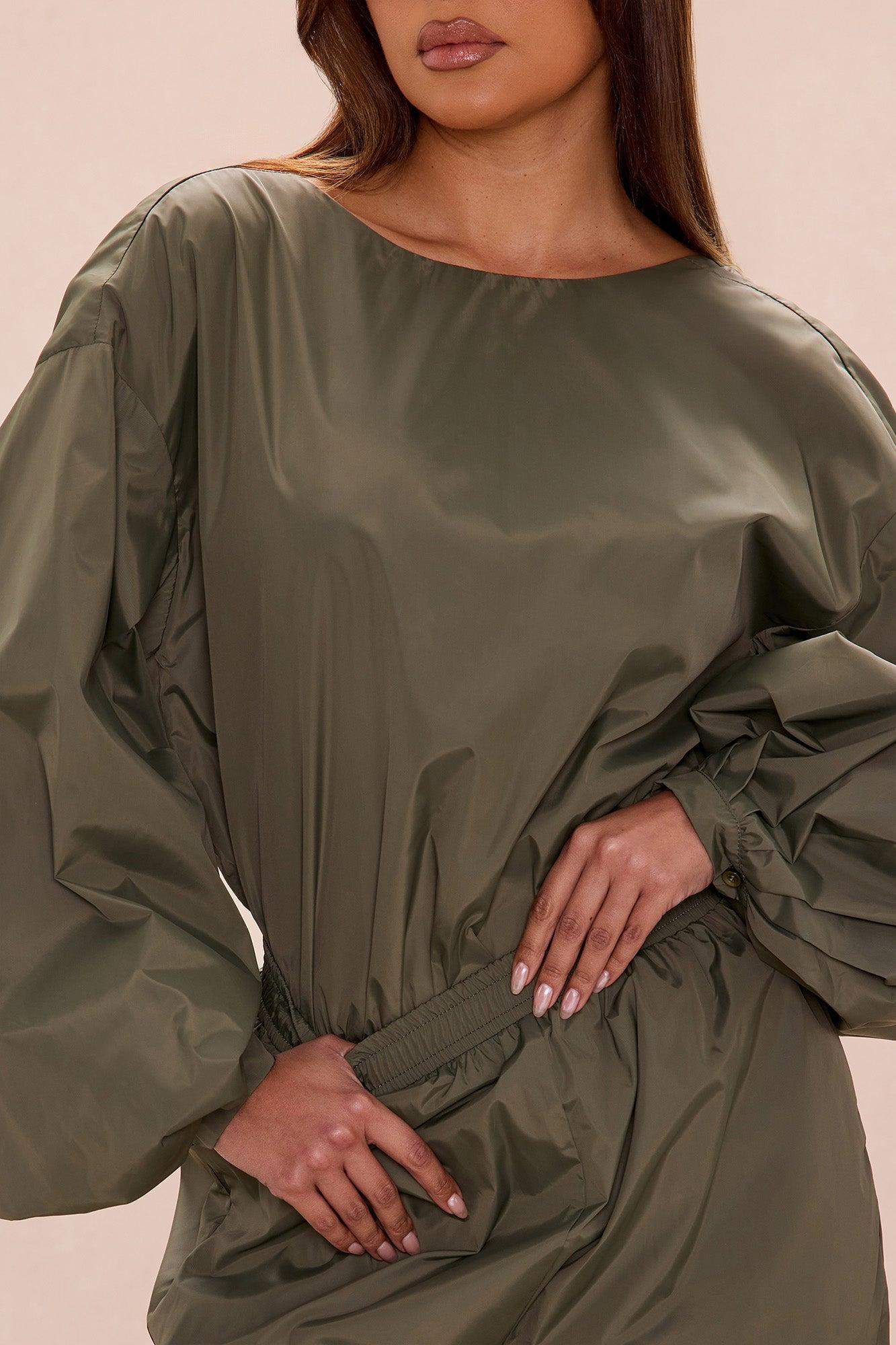 Jalene Balloon Pant Set - Olive Female Product Image