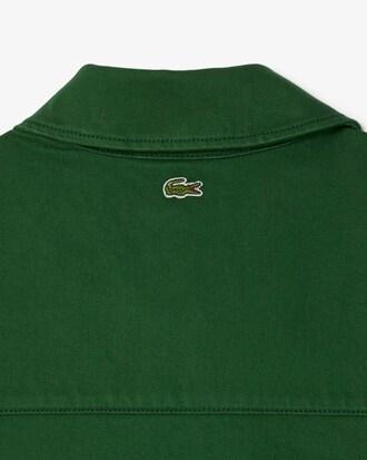 Oversized Denim Polo Shirt Product Image