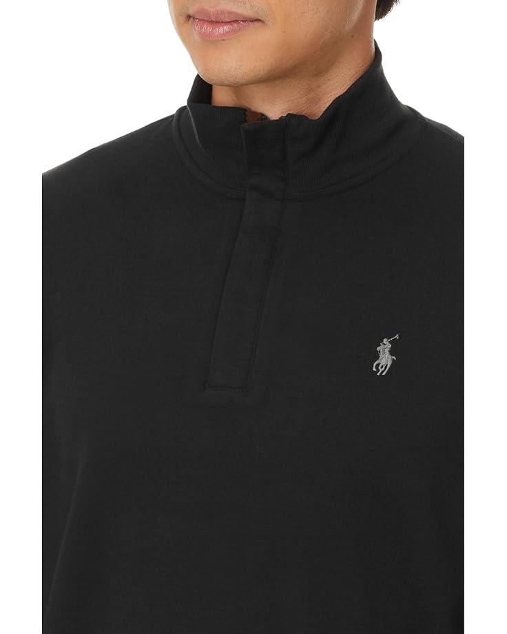 Mesh-Knit Cotton 1/4 Zip Sweater Product Image