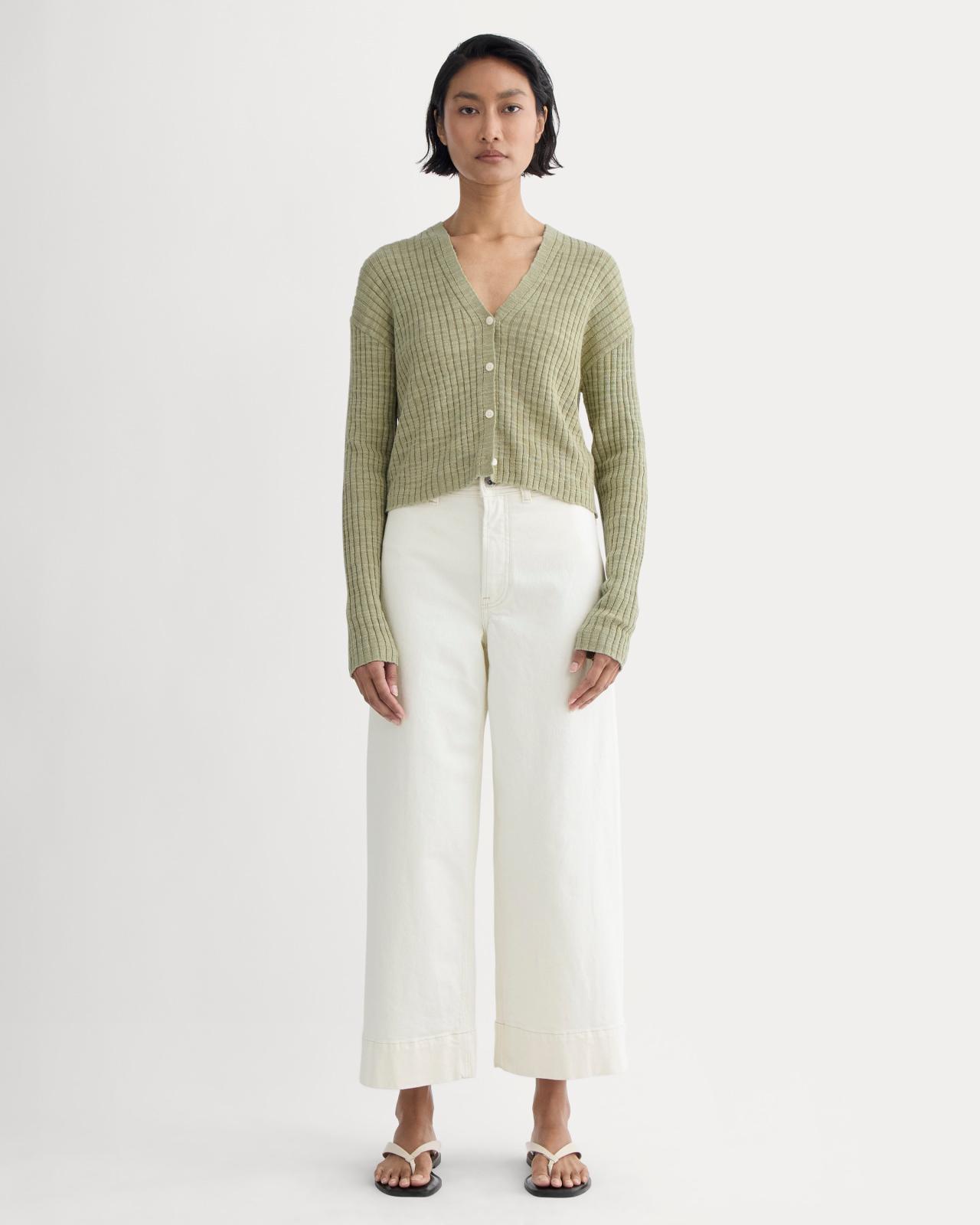 Womens Ribbed Cardigan in Cotton Linen by Everlane Product Image