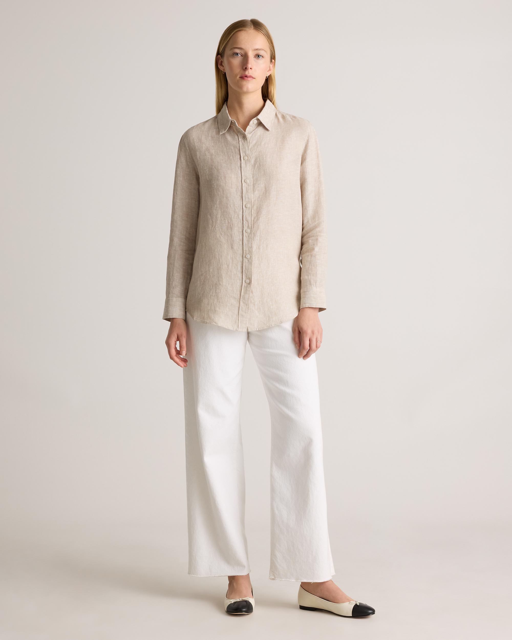 Quince | Women's 100% European Linen Long Sleeve Shirt Product Image