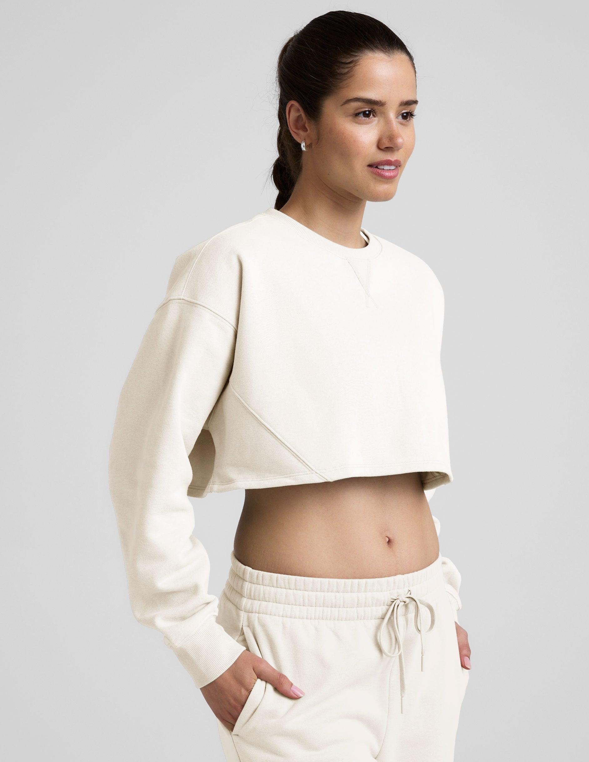 LuxeFleece Cropped Sweatshirt Product Image