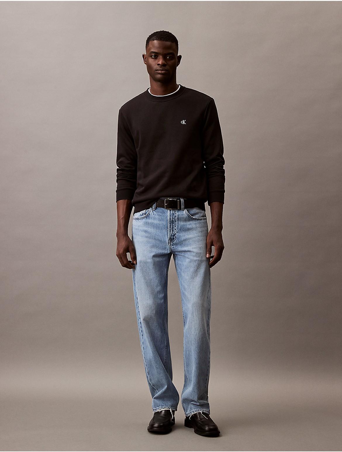 Calvin Klein Mens Archive Logo Fleece Crewneck Sweatshirt Product Image