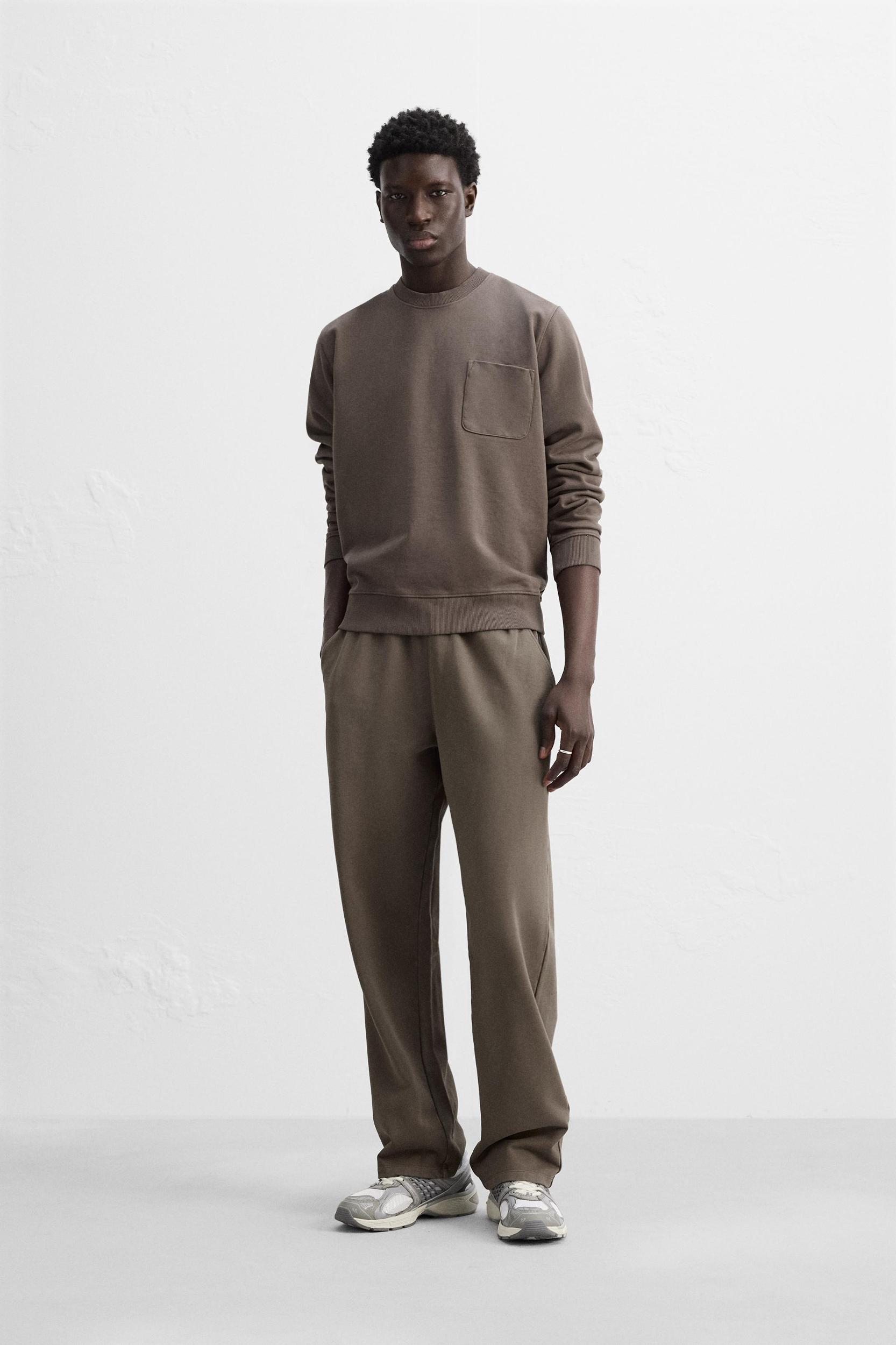 CREW NECK POCKET SWEATSHIRT Product Image