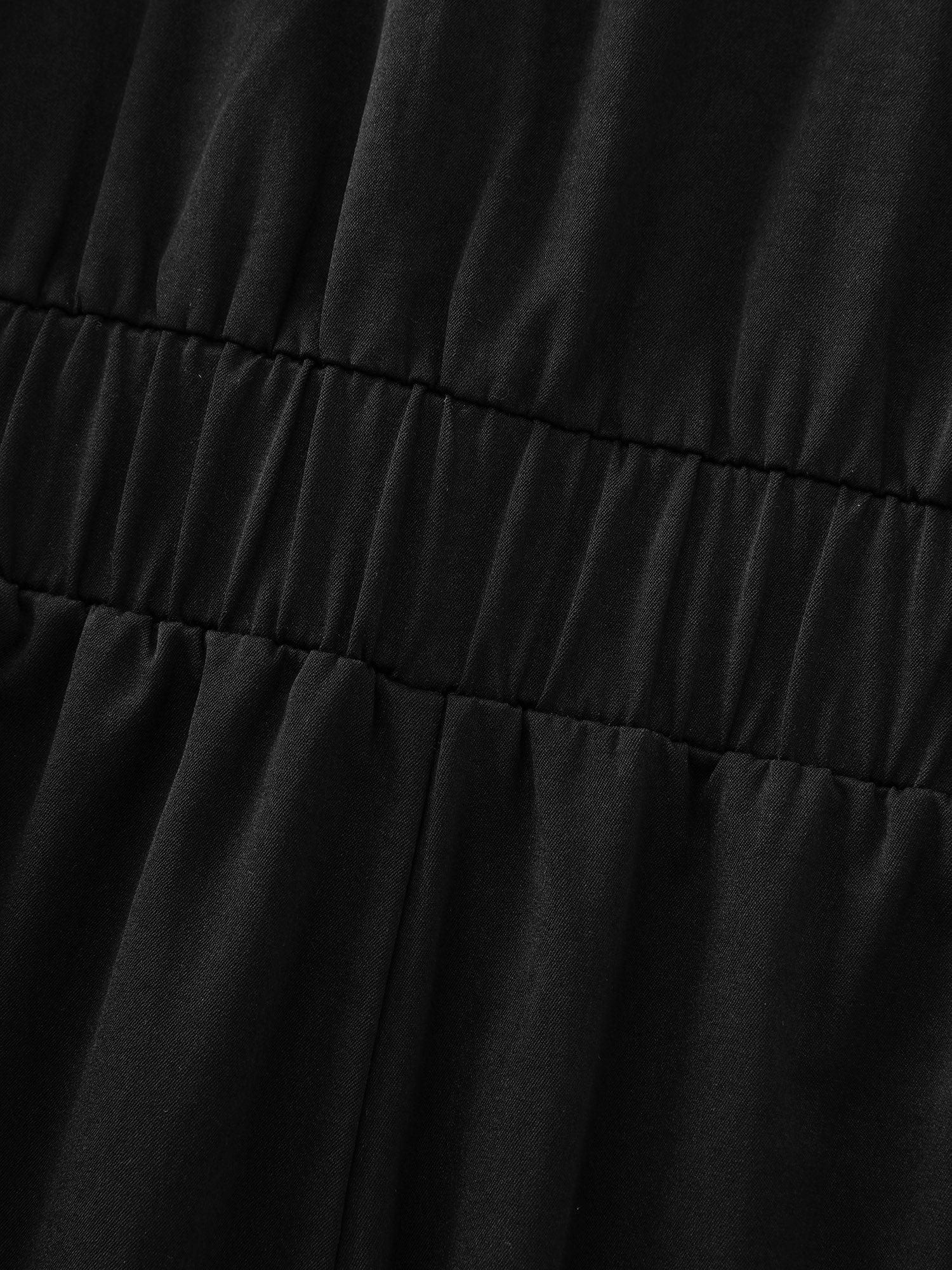 Pleated Waistband Button Detail Pocket Jumpsuit Female Product Image