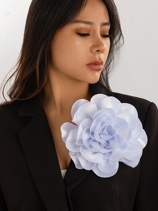 Flower Shape Solid Color Brooch Accessories Product Image