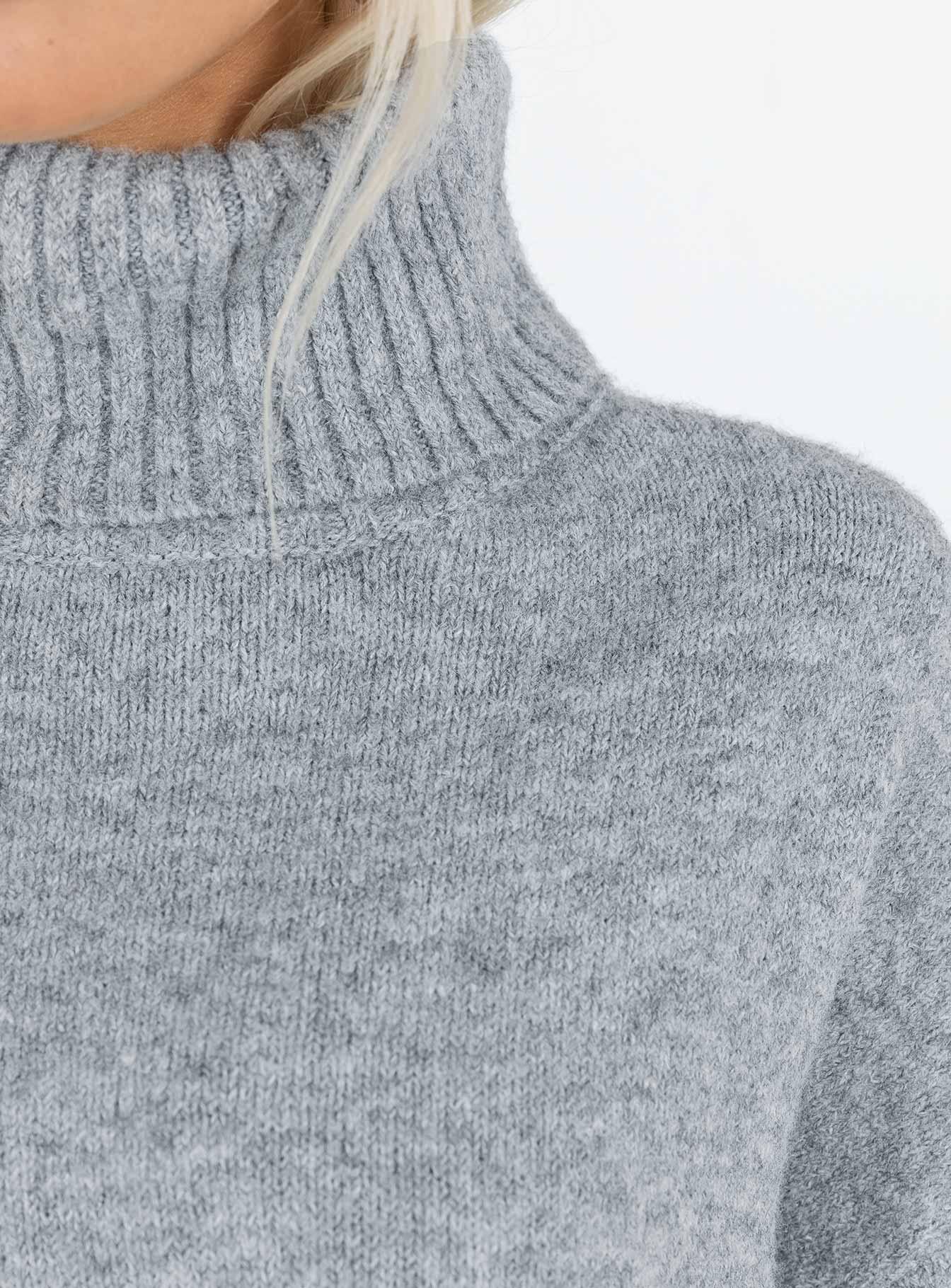 Oswin Turtleneck Sweater Grey Product Image