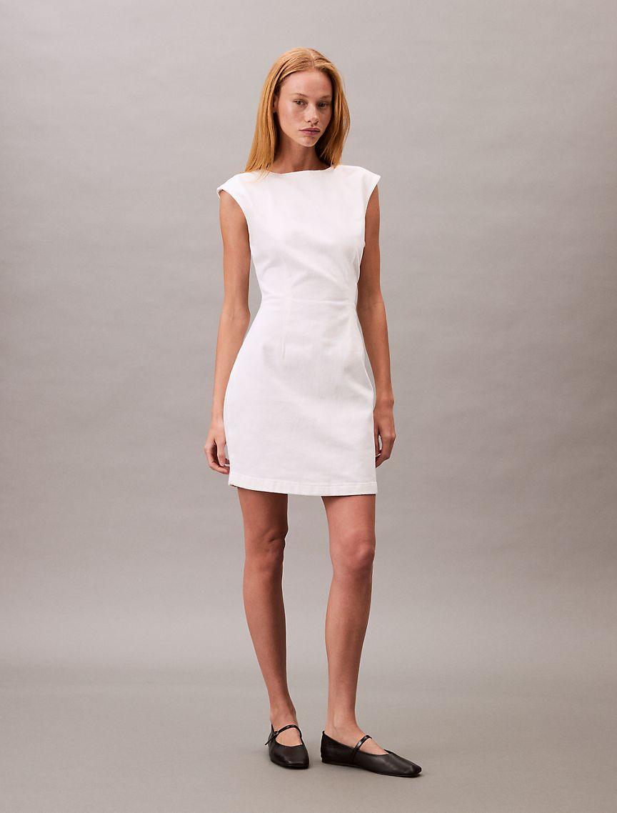 Denim Cap Sleeve Mini Dress  Product Image