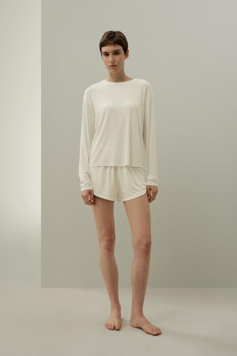 Silk Breeze Jersey Relaxed Lounge Top Product Image