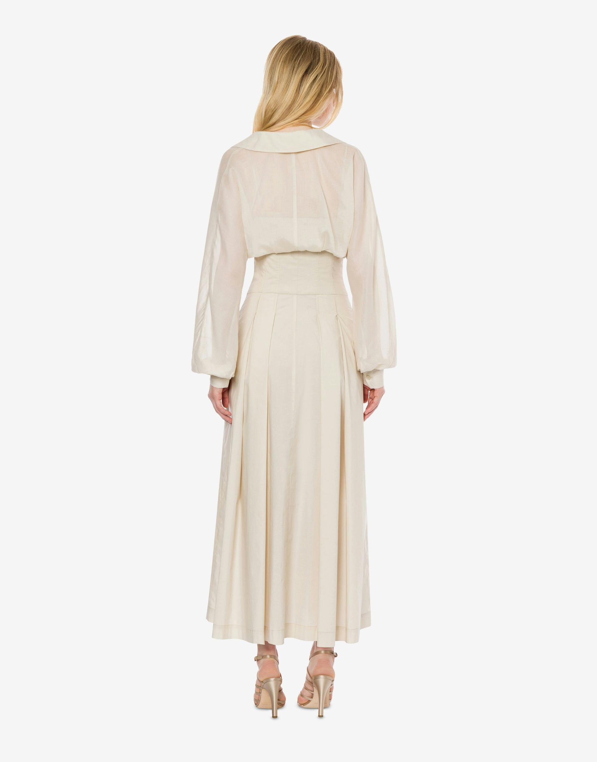 Poplin and muslin long dress Product Image