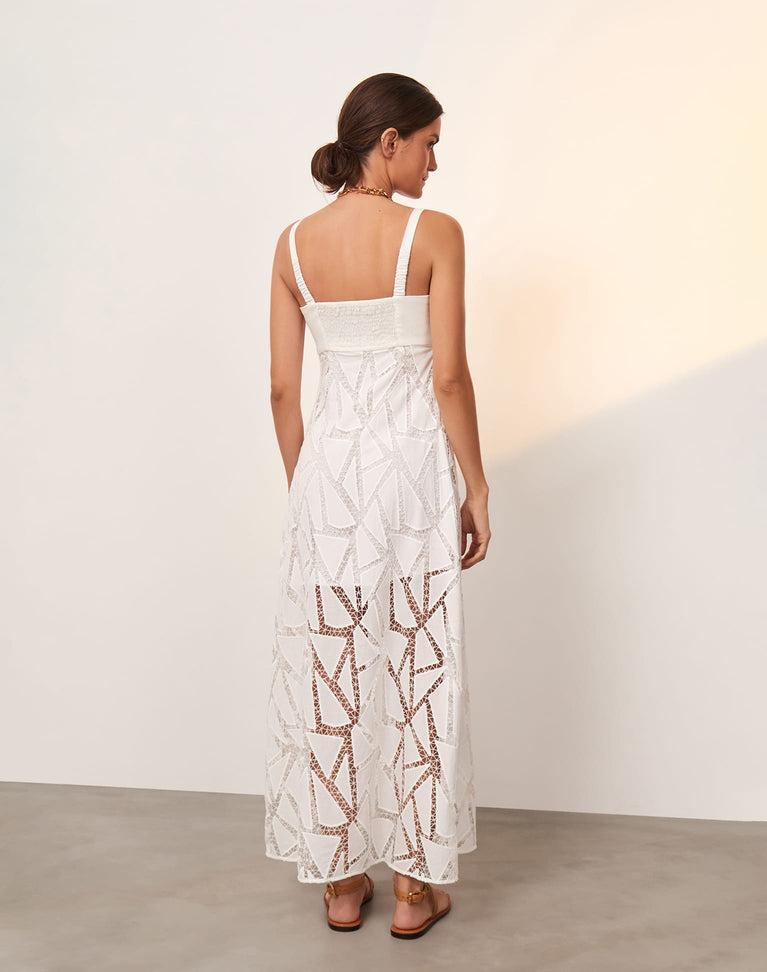 Eleni Long Dress (exchange only) - Off White Product Image
