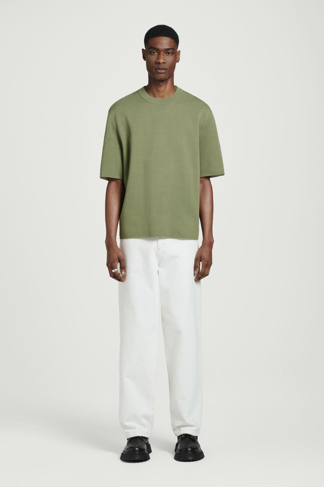 RELAXED DOUBLE-FACED KNIT T-SHIRT Product Image