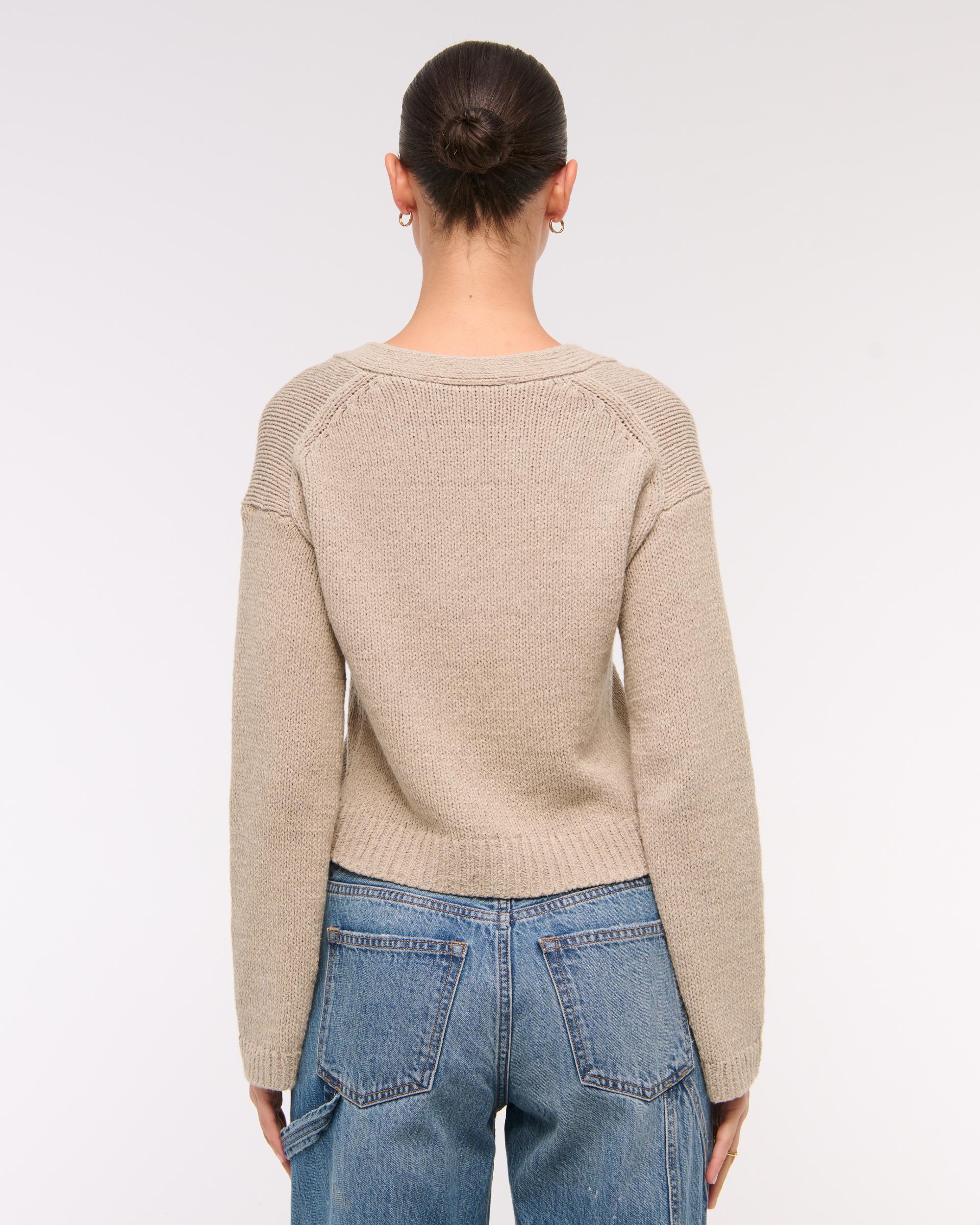 Textural 1-Button Cardigan Product Image
