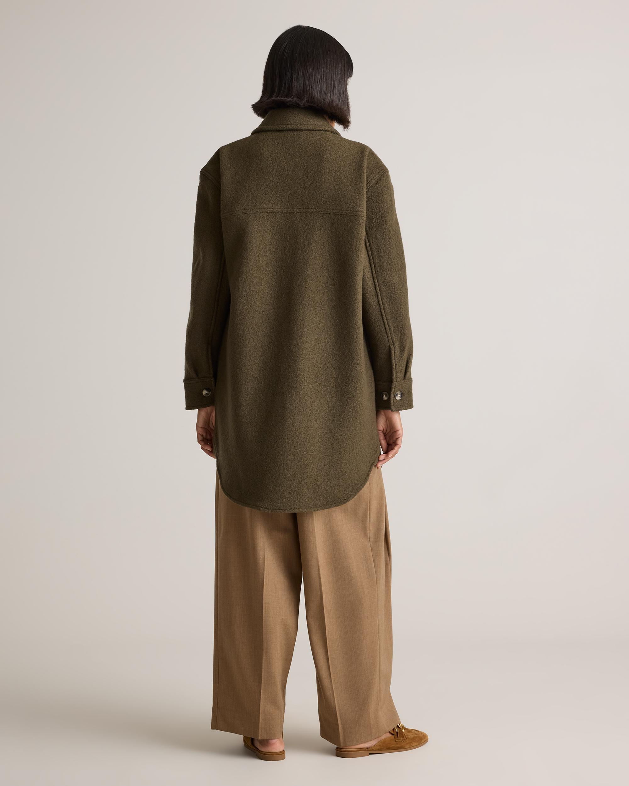 Quince | Women's 100% Merino Wool Long Shirt Jacket Product Image
