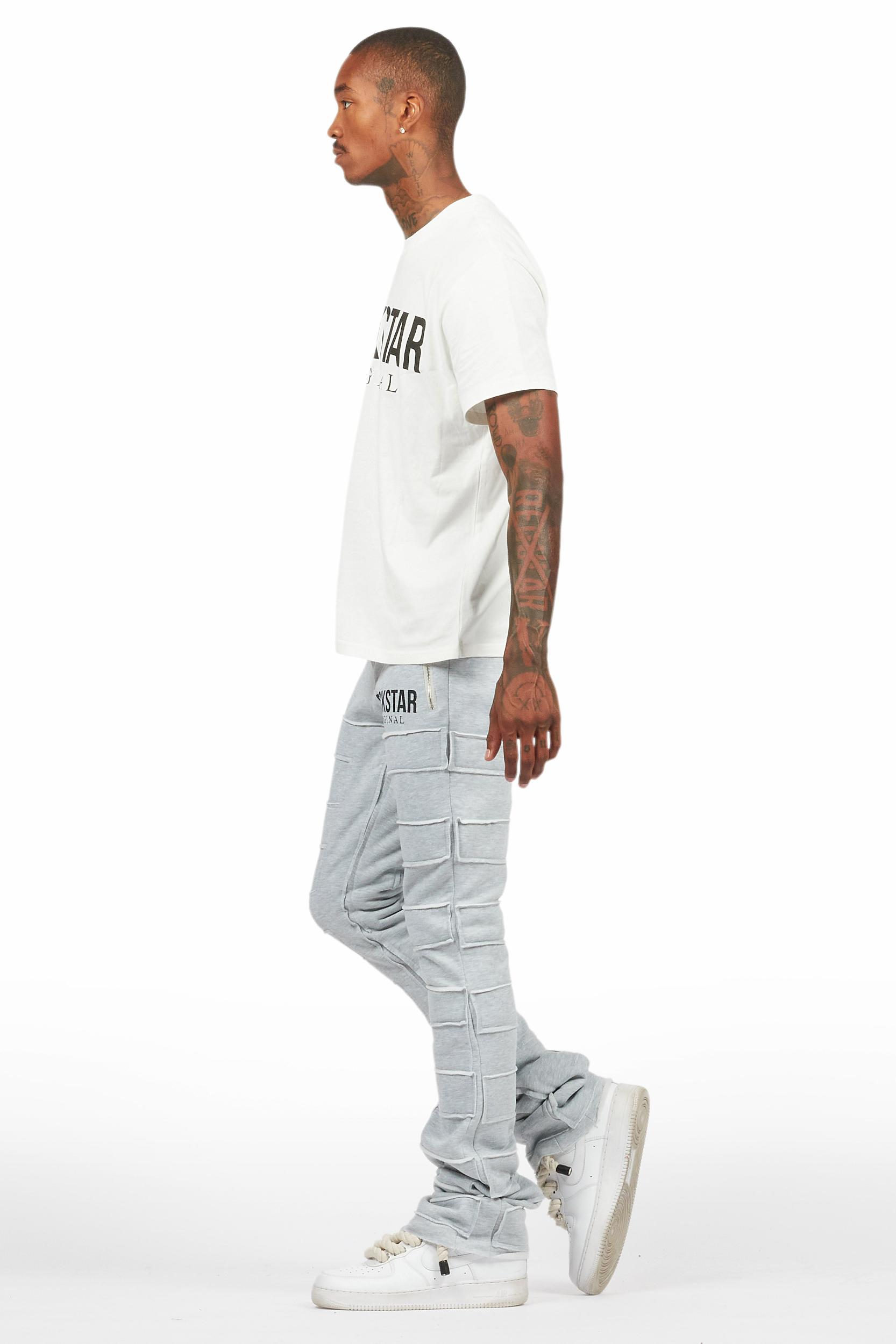 Emilio Heather Grey T-Shirt/Stacked Flare Track Set Male Product Image