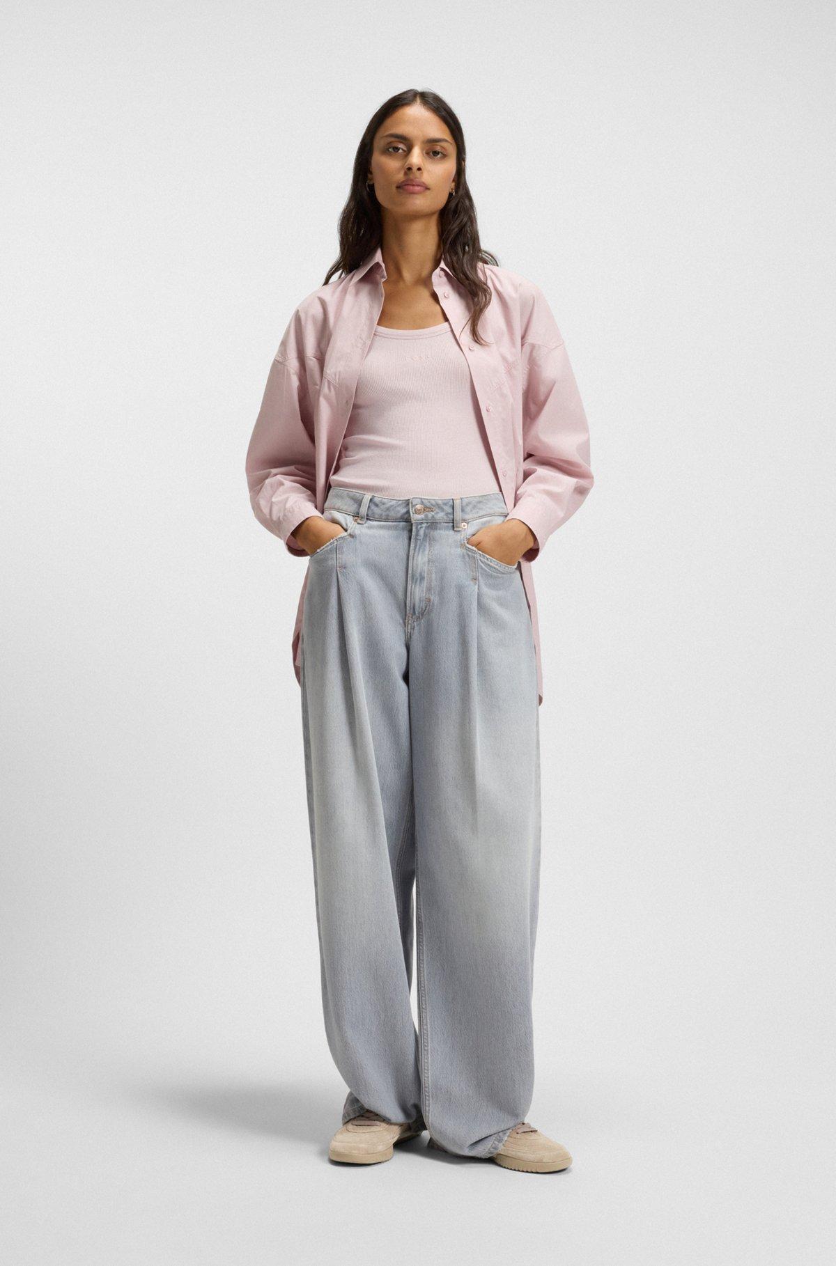 Suede trainers with leather backtab Product Image