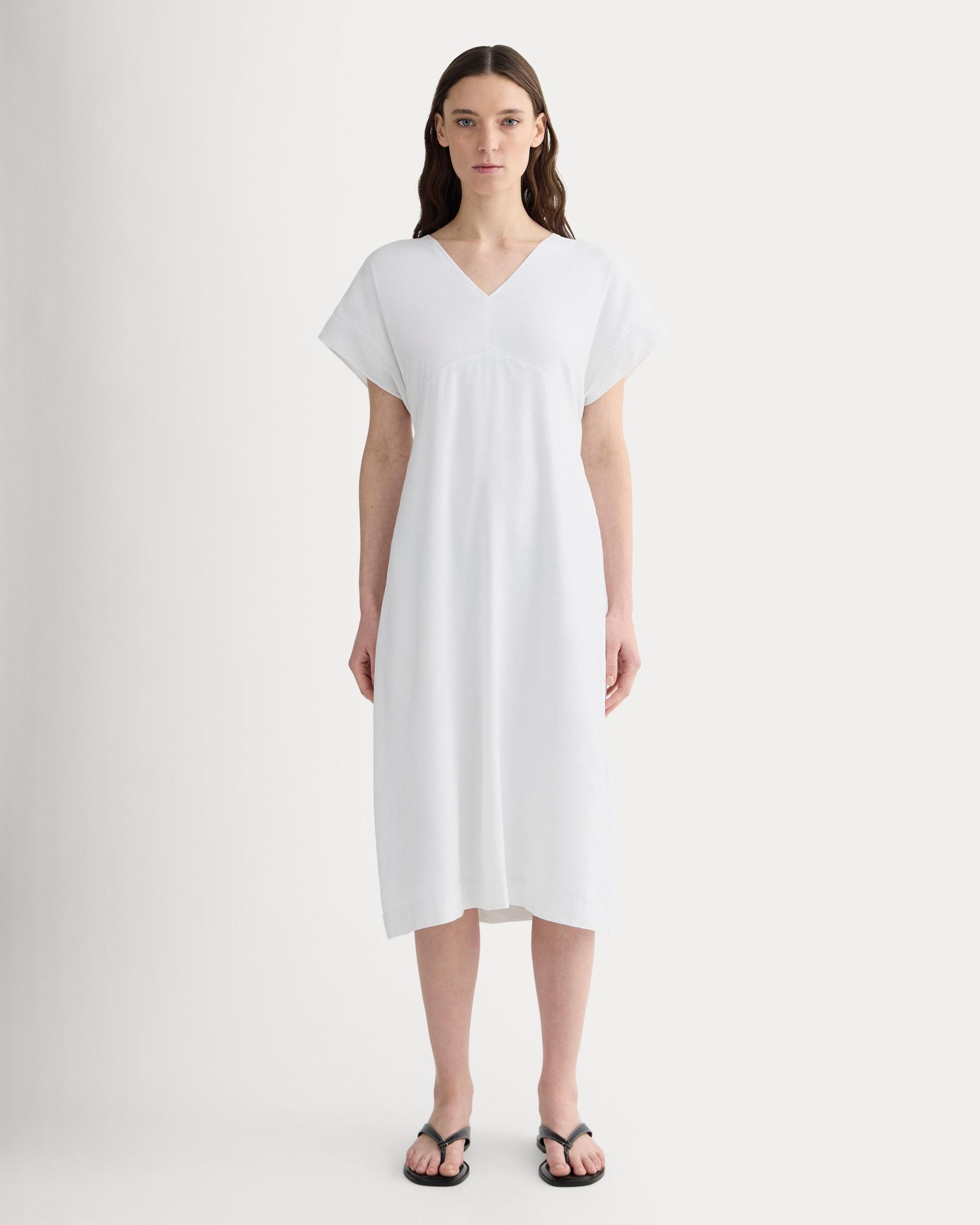 Womens Tie-Back Dress in Stretch Linen by Everlane Size 0 Product Image