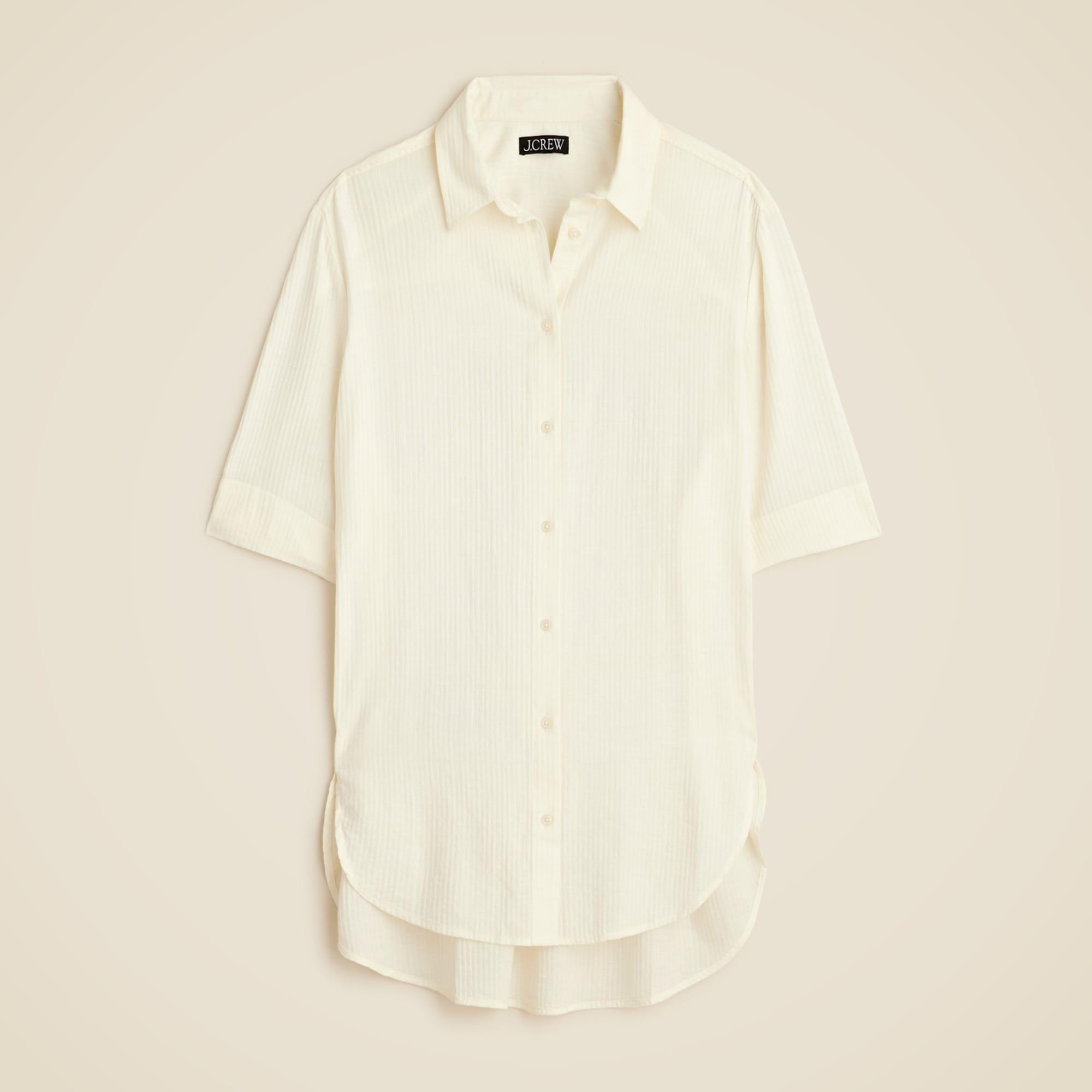 Airy gauze button-up shirt Product Image