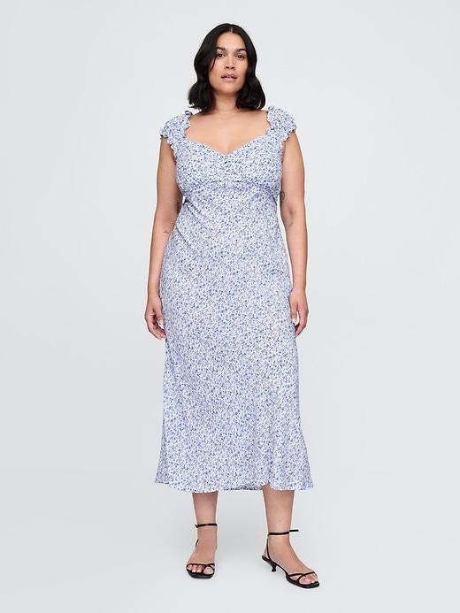 Crepe Sweetheart Maxi Dress Product Image