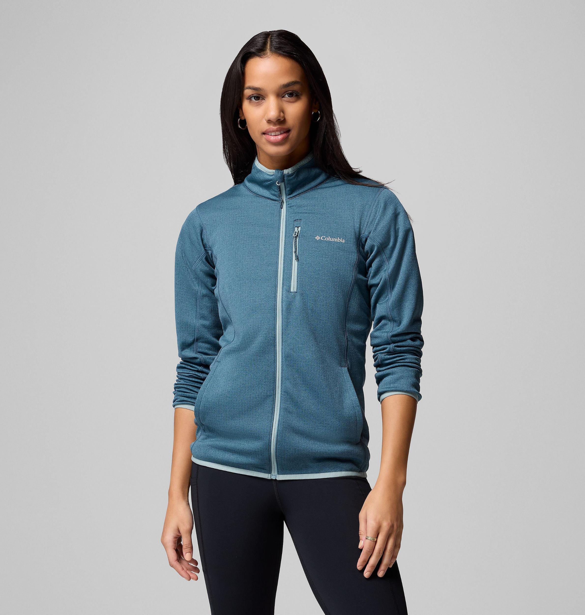 Columbia Womens Essential Hike Grid Fleece Full Zip Jacket- Product Image