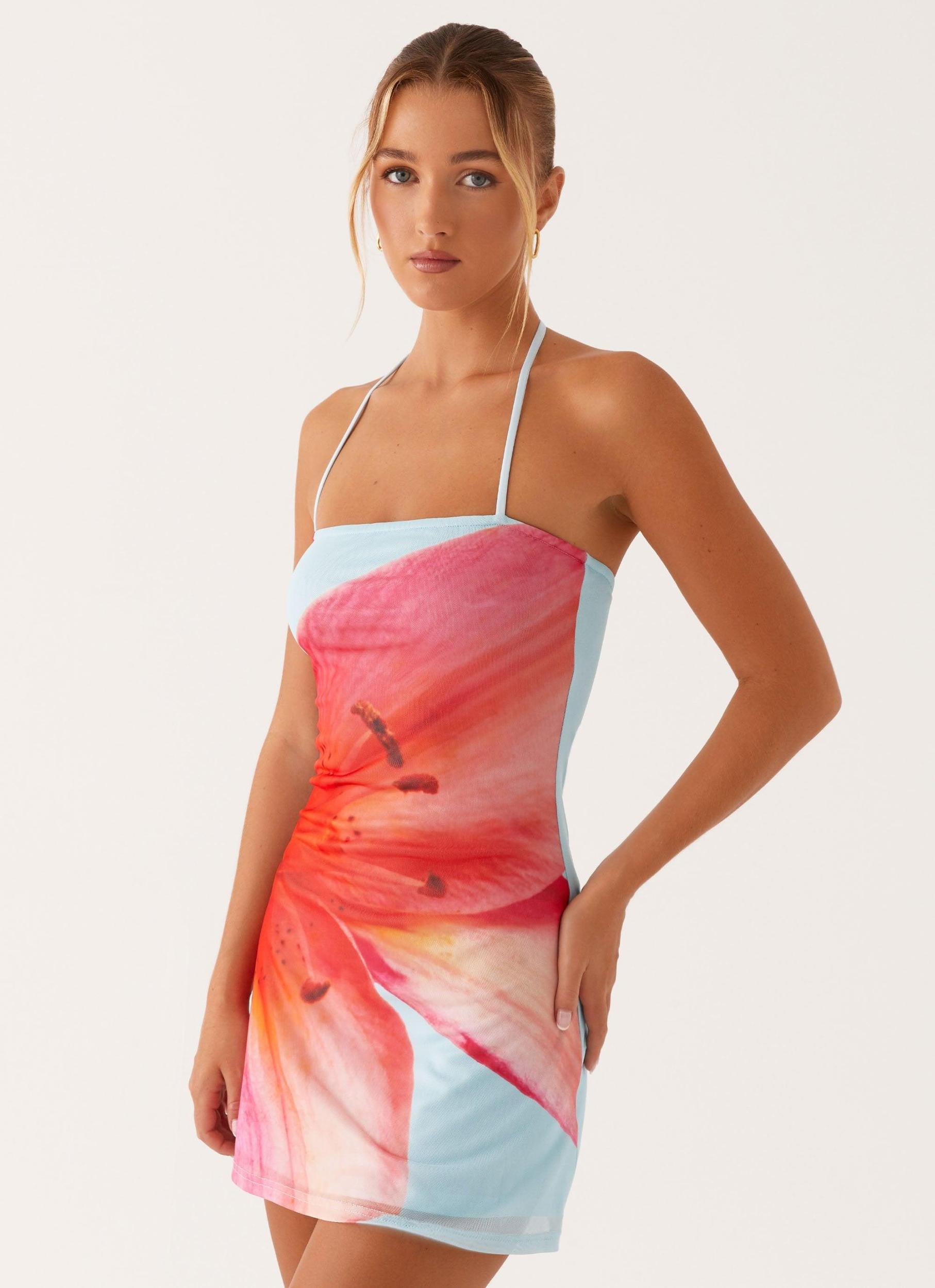 Every Time Mini Dress - Blue Floral Product Image