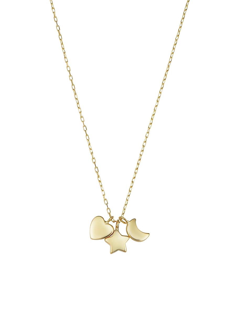 Womens 14K Yellow Gold Charmed Pendant Necklace Product Image