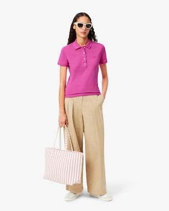 Women's L.12.D Slim Fit Stretch Mini Piqué Polo Product Image