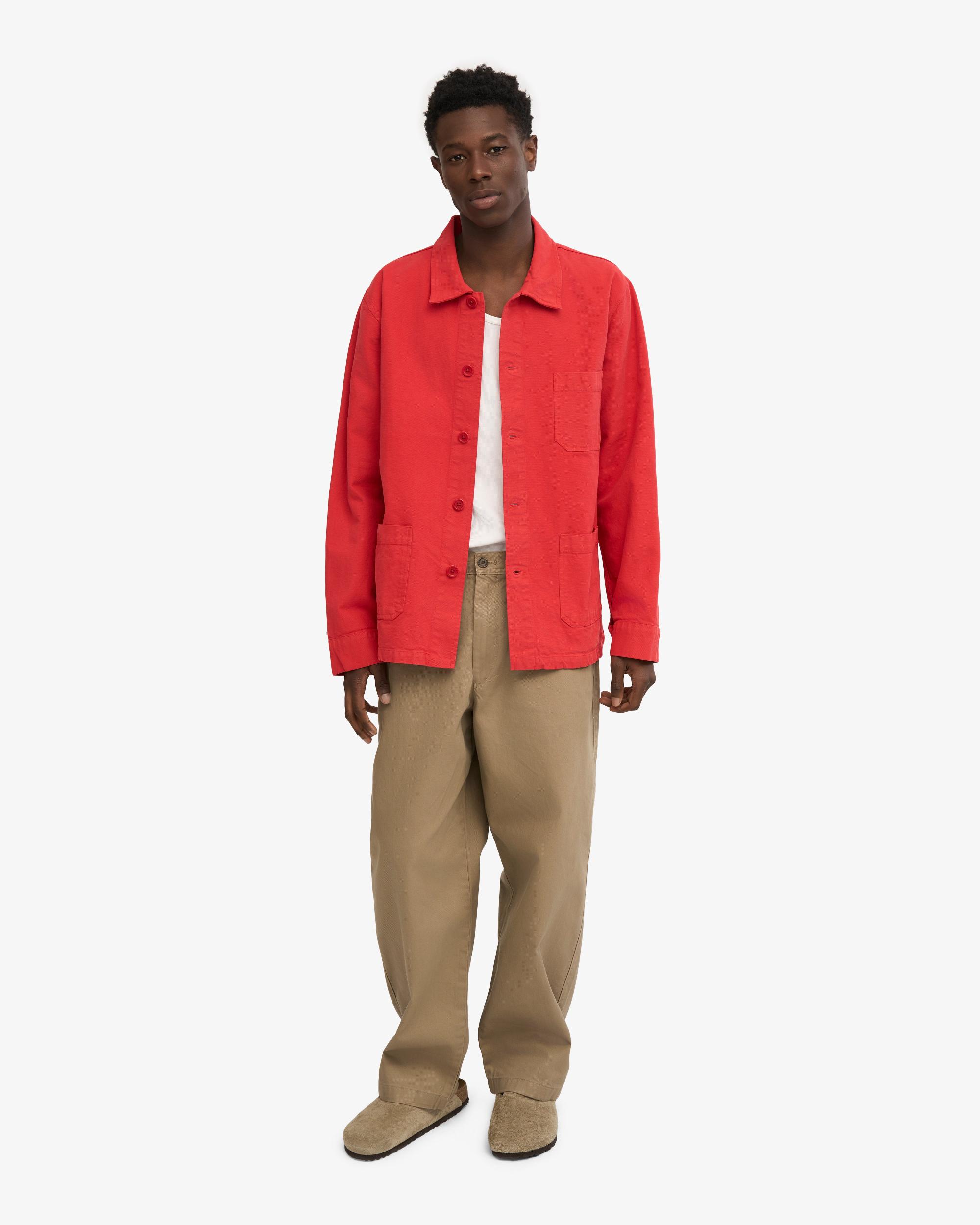 Organic Workwear Jacket - Red Tangerine Product Image