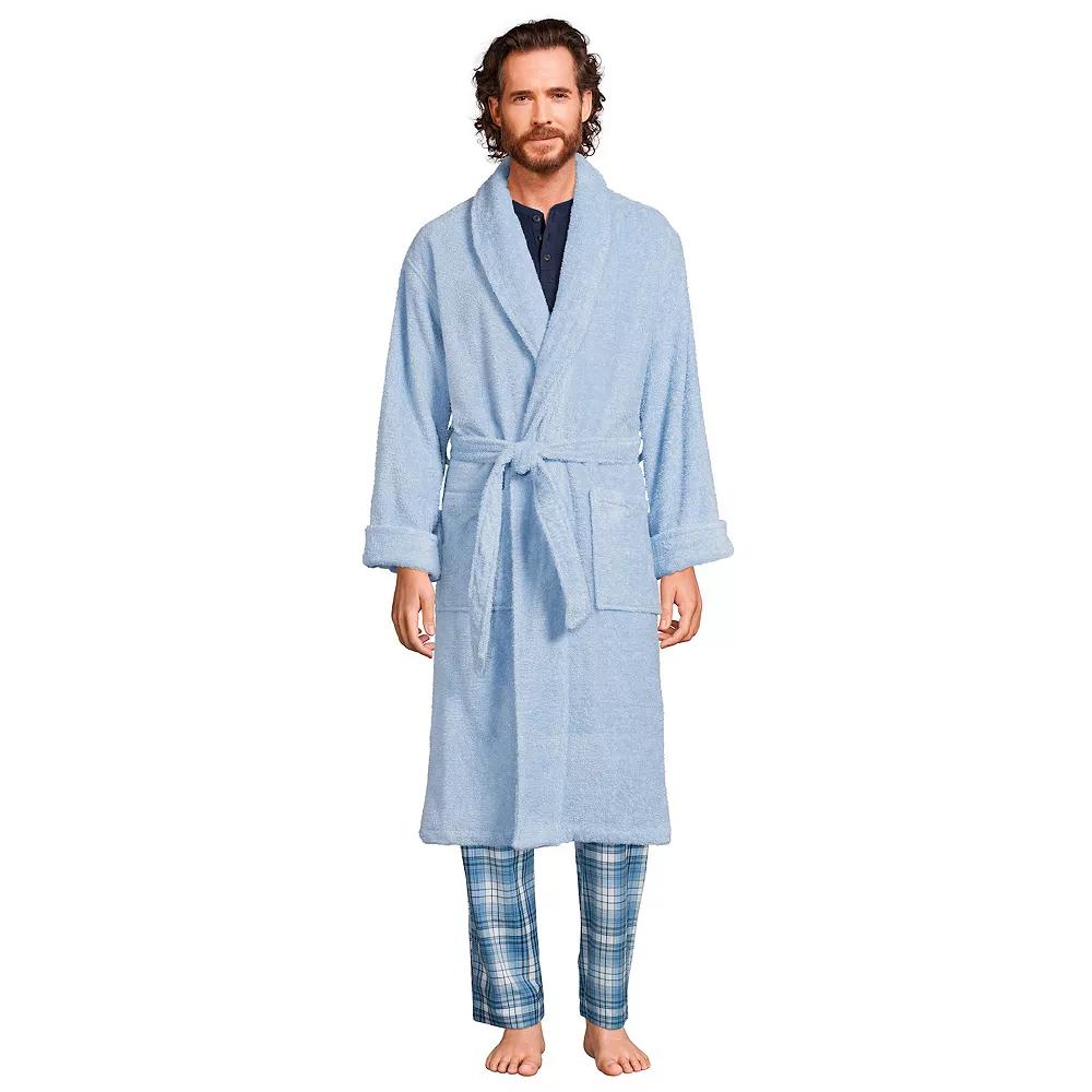 Men's Lands' End Calf-Length Turkish Terry Robe,  Product Image
